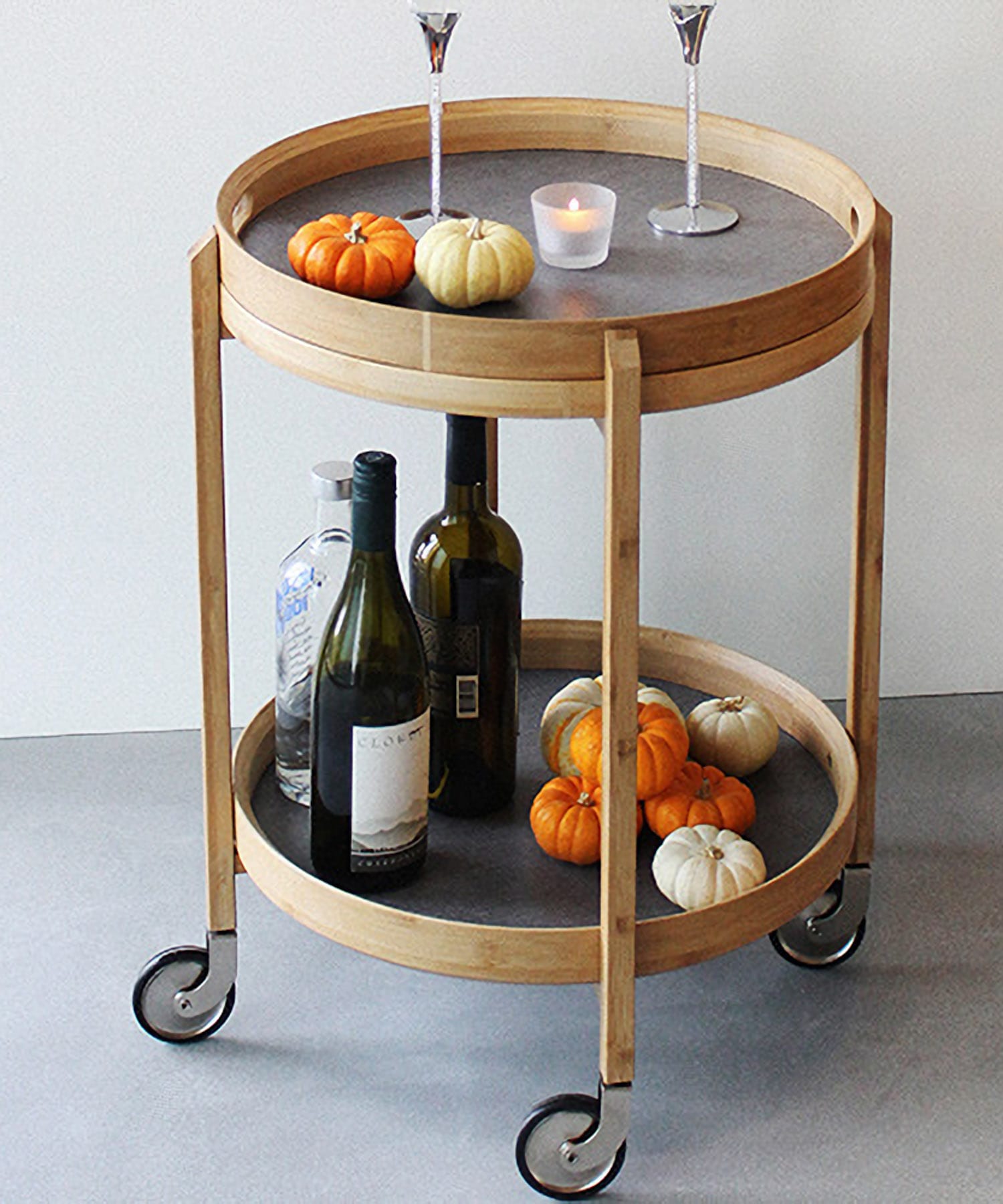 Gudee　ROCA 2tier bar cart round NATURAL -