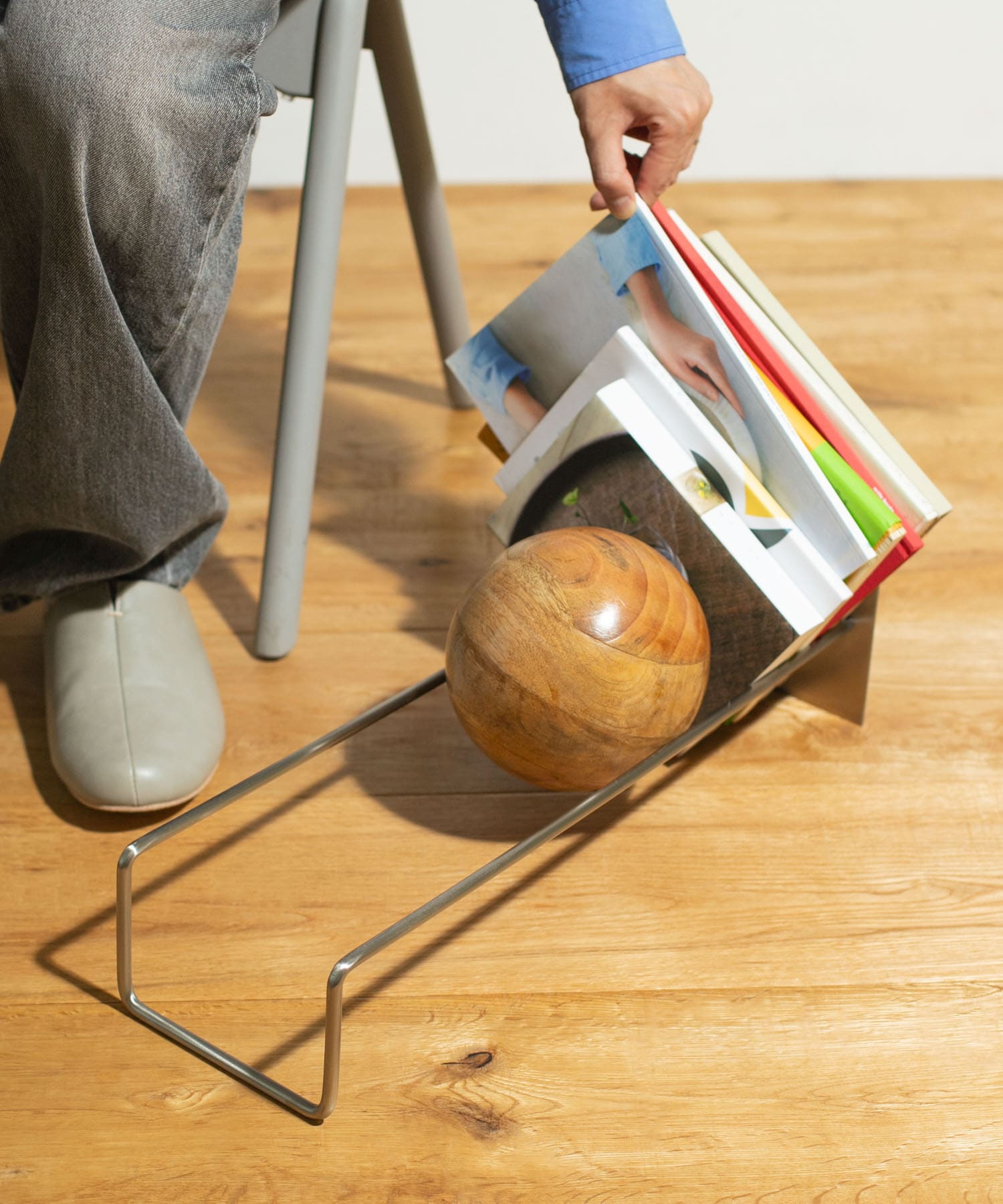 『WEB限定』DETAIL　SLOPE BOOKEND シルバー シルバー -