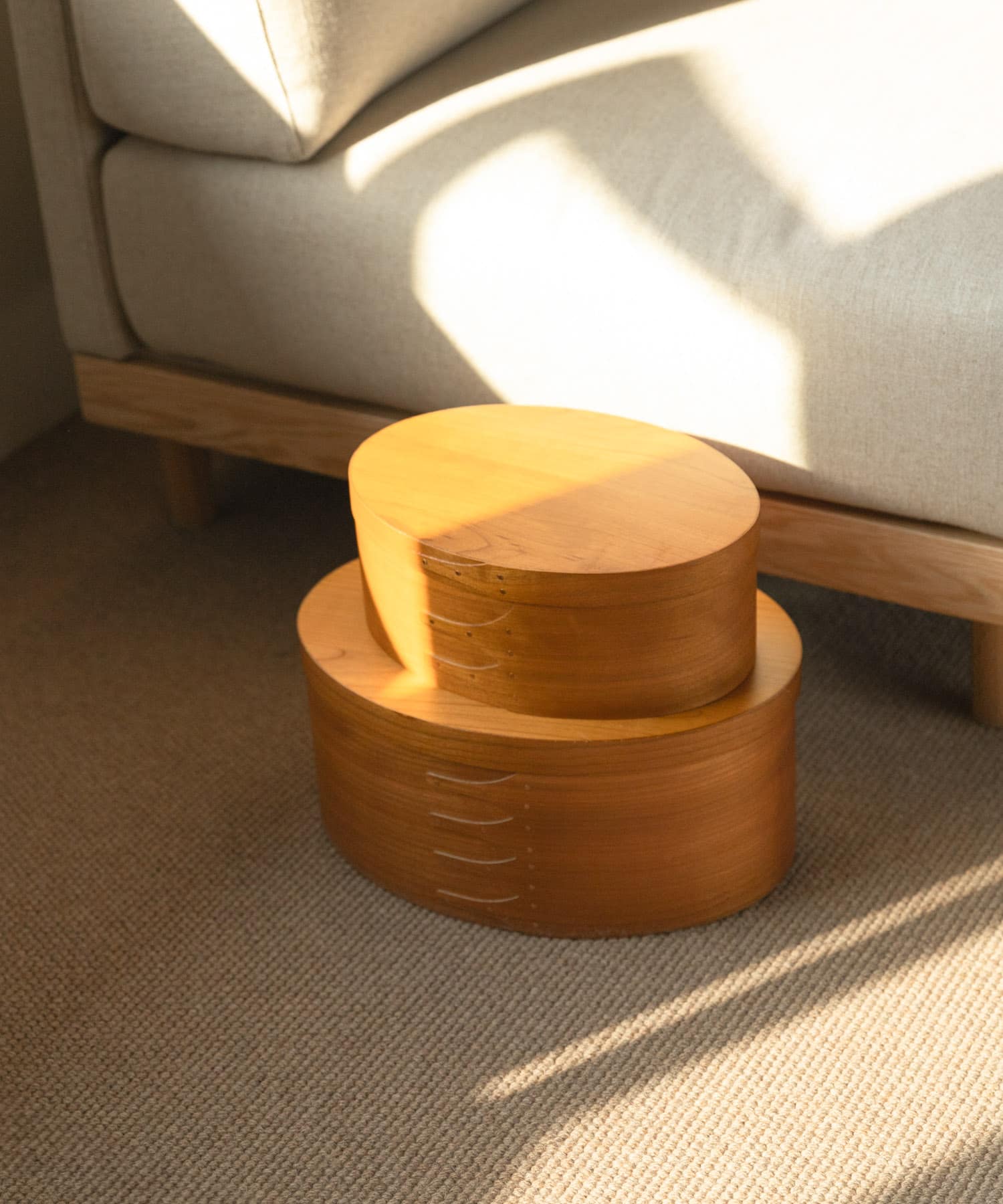 『WEB限定』AXCIS　シェーカーオーバルボックス L ブラウン L