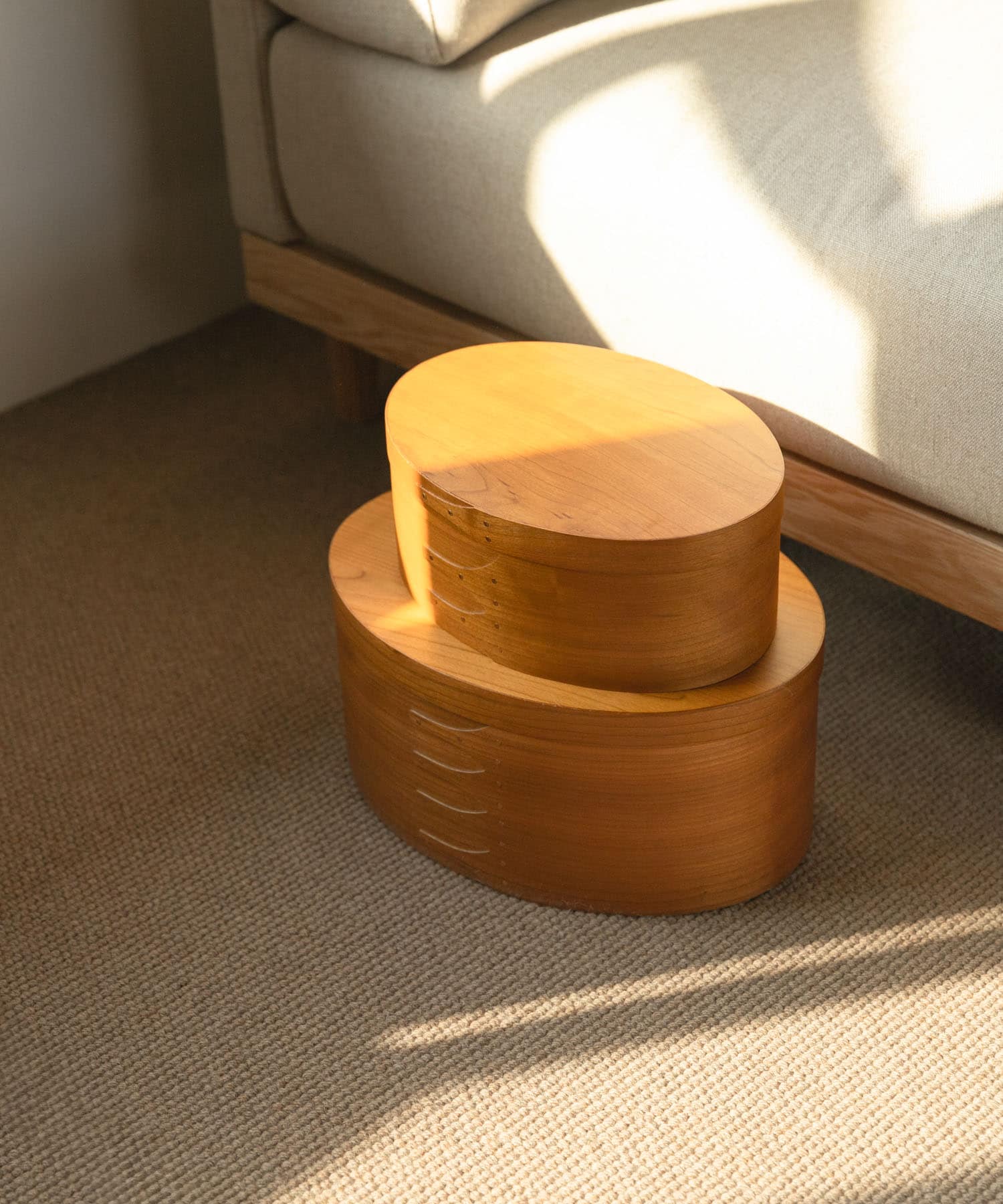 『WEB限定』AXCIS　シェーカーオーバルボックス L ブラウン L