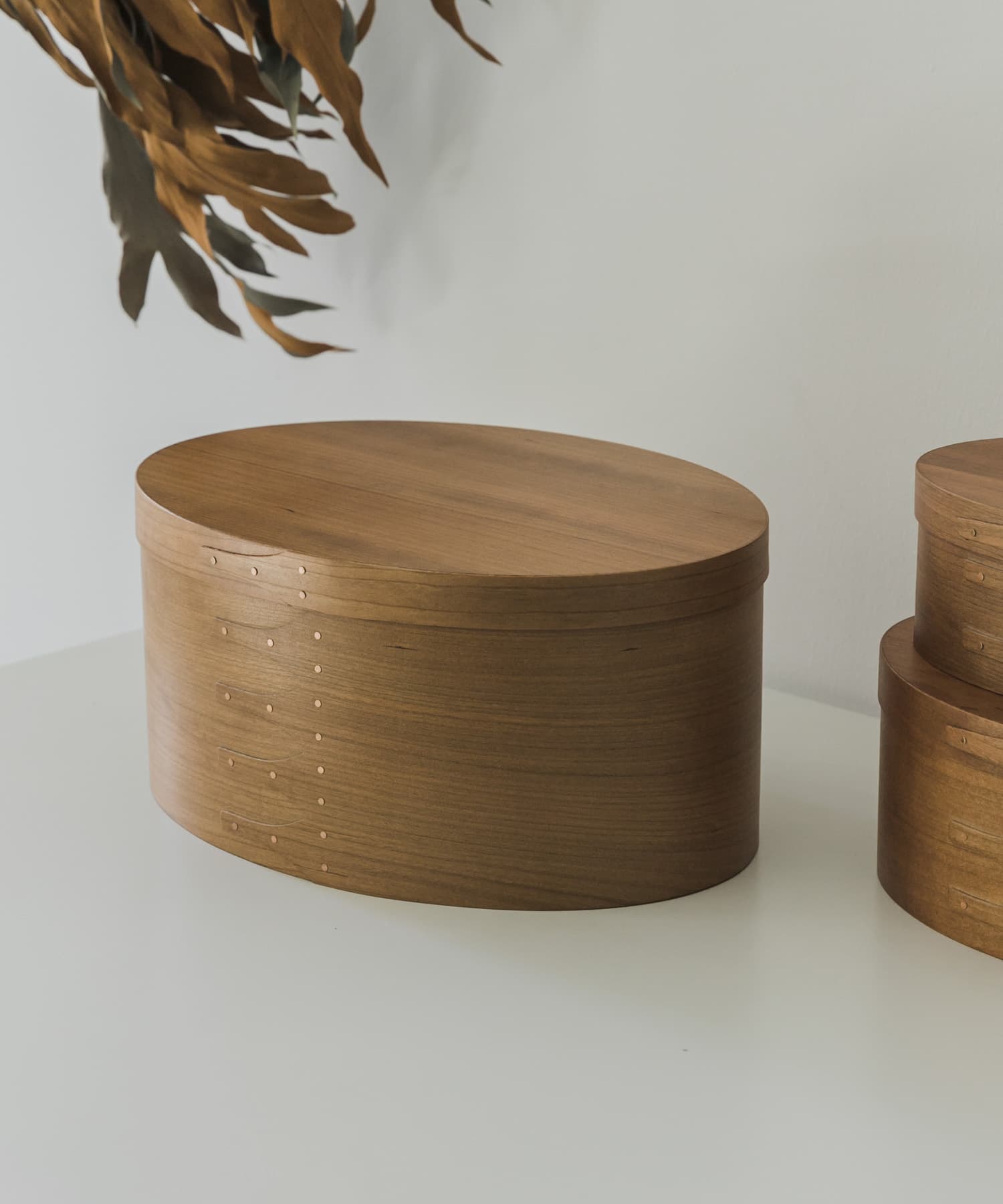 『WEB限定』AXCIS　シェーカーオーバルボックス L ブラウン L