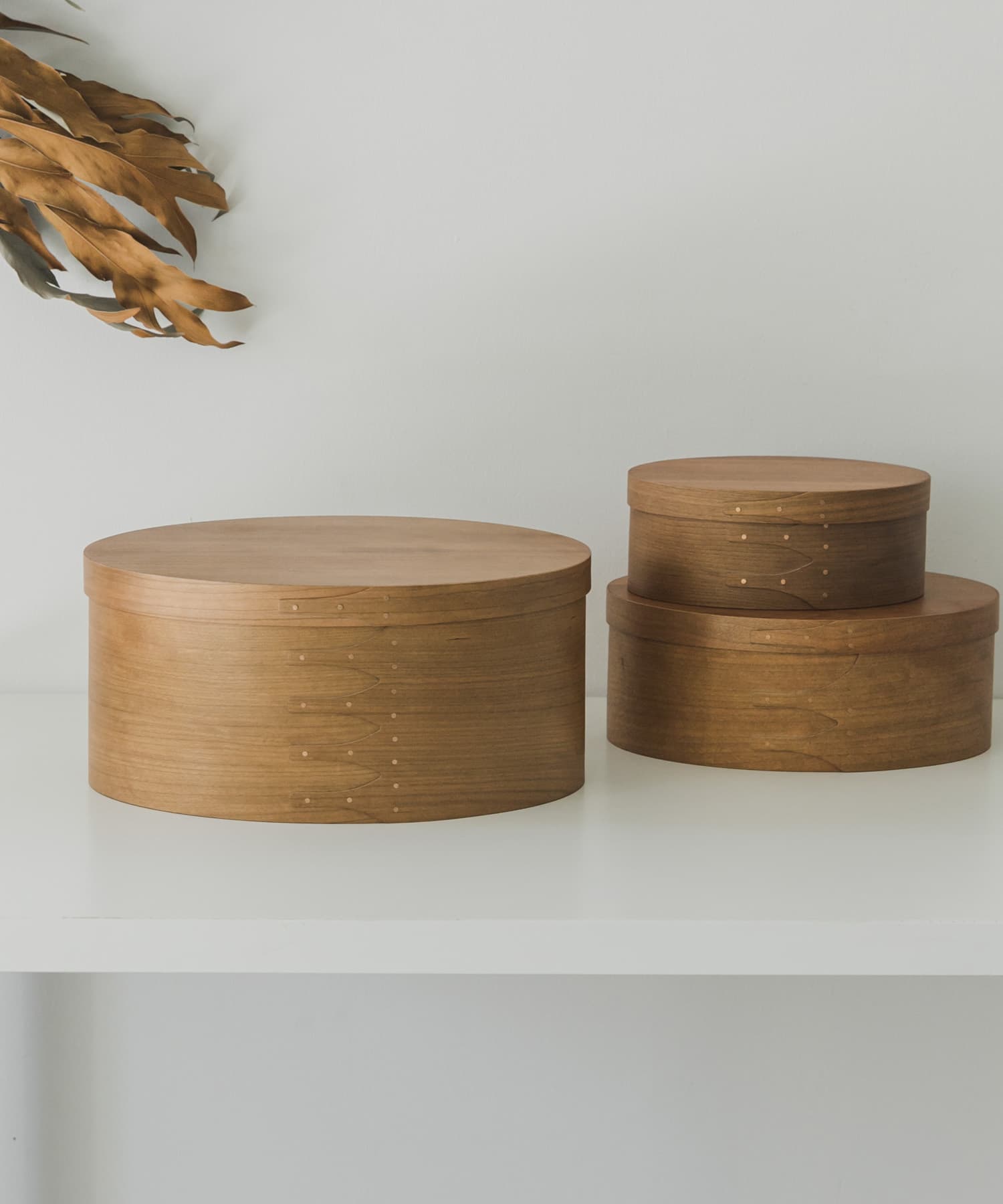 『WEB限定』AXCIS　シェーカーオーバルボックス L ブラウン L