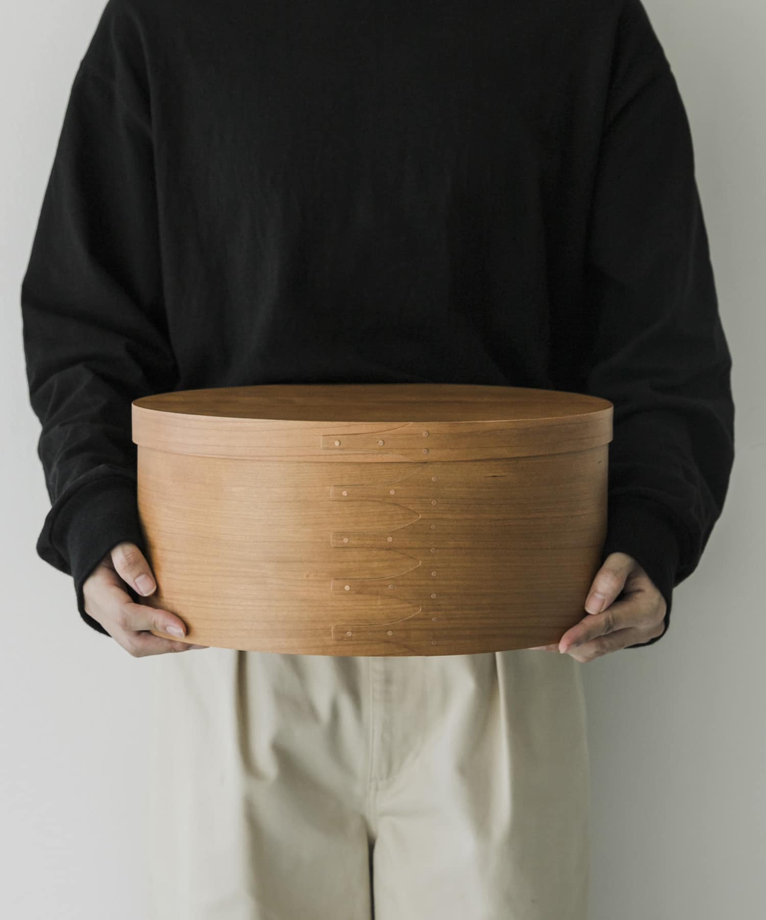 『WEB限定』AXCIS　シェーカーオーバルボックス L ブラウン L