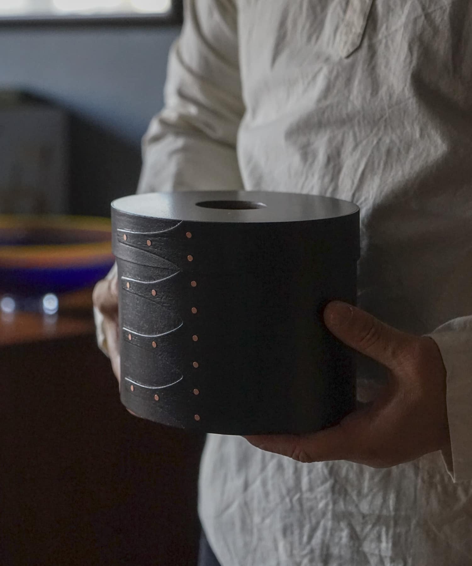 『WEB限定』AXCIS　シェーカーティッシュボックス ブラック ブラック -