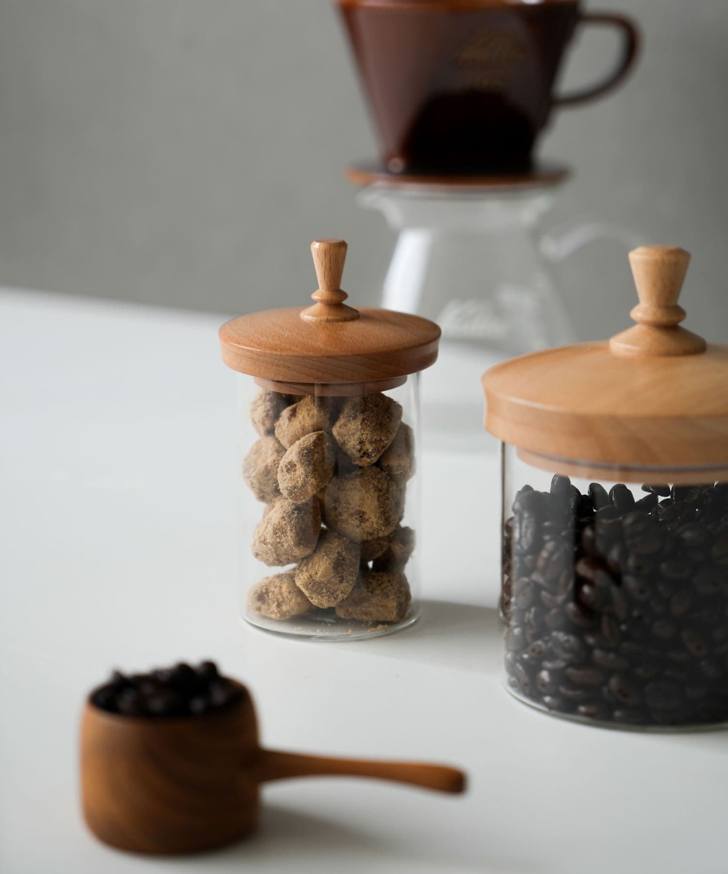 AXCIS　ティム ガラスジャーS ブラウン S