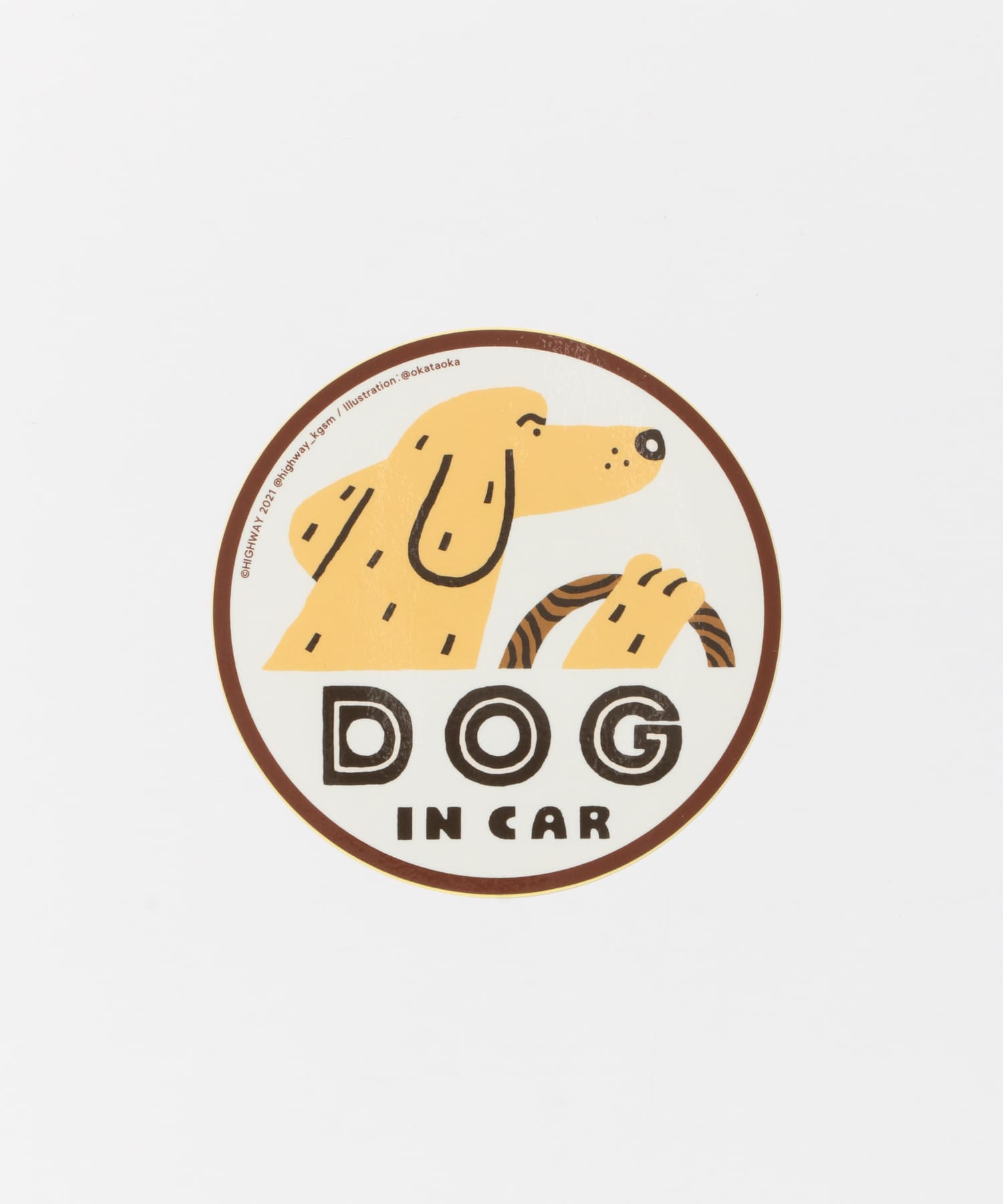 『WEB限定』HIGHWAY　DOG IN CAR Sticker