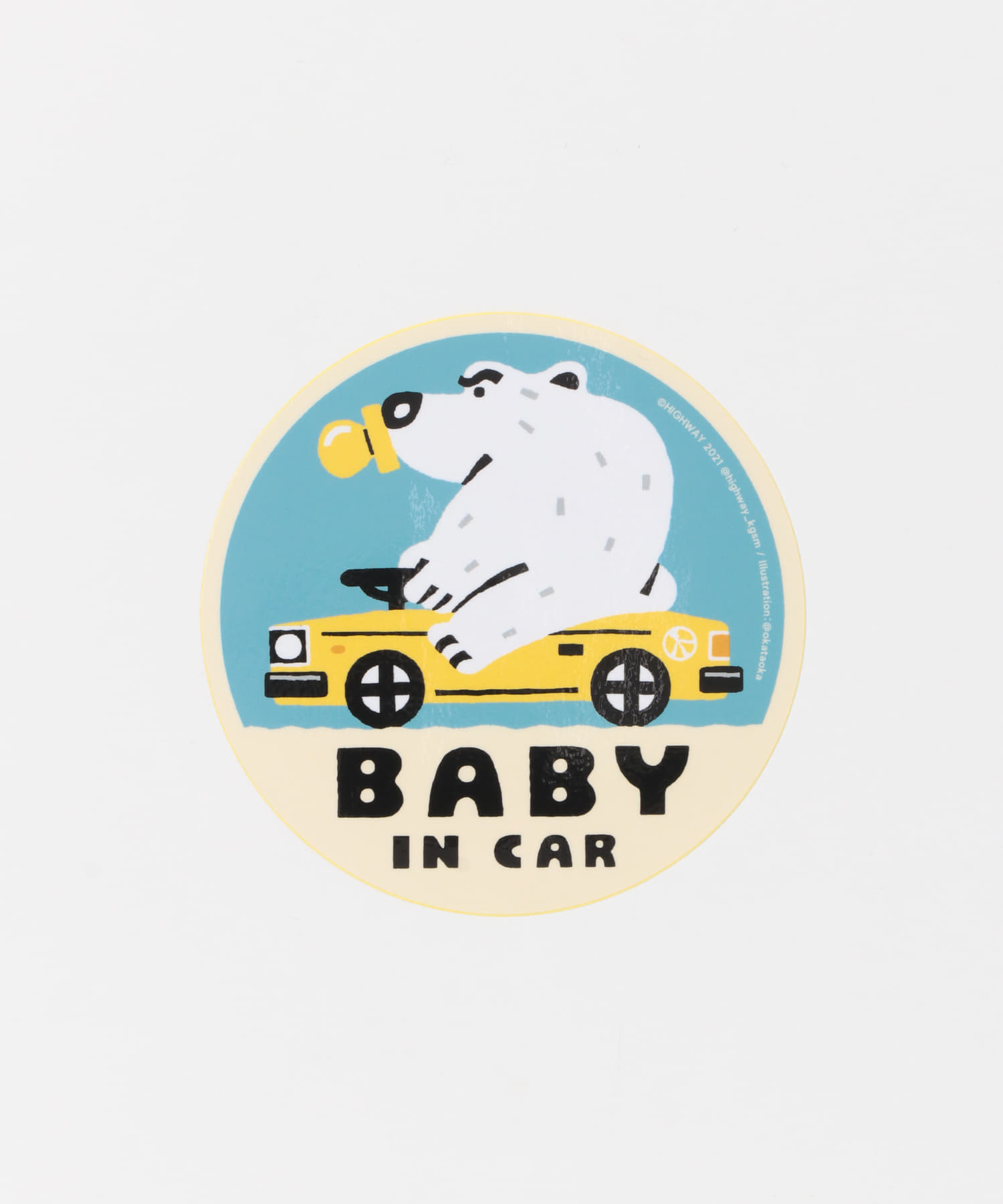 『WEB限定』HIGHWAY　BABY IN CAR Sticker