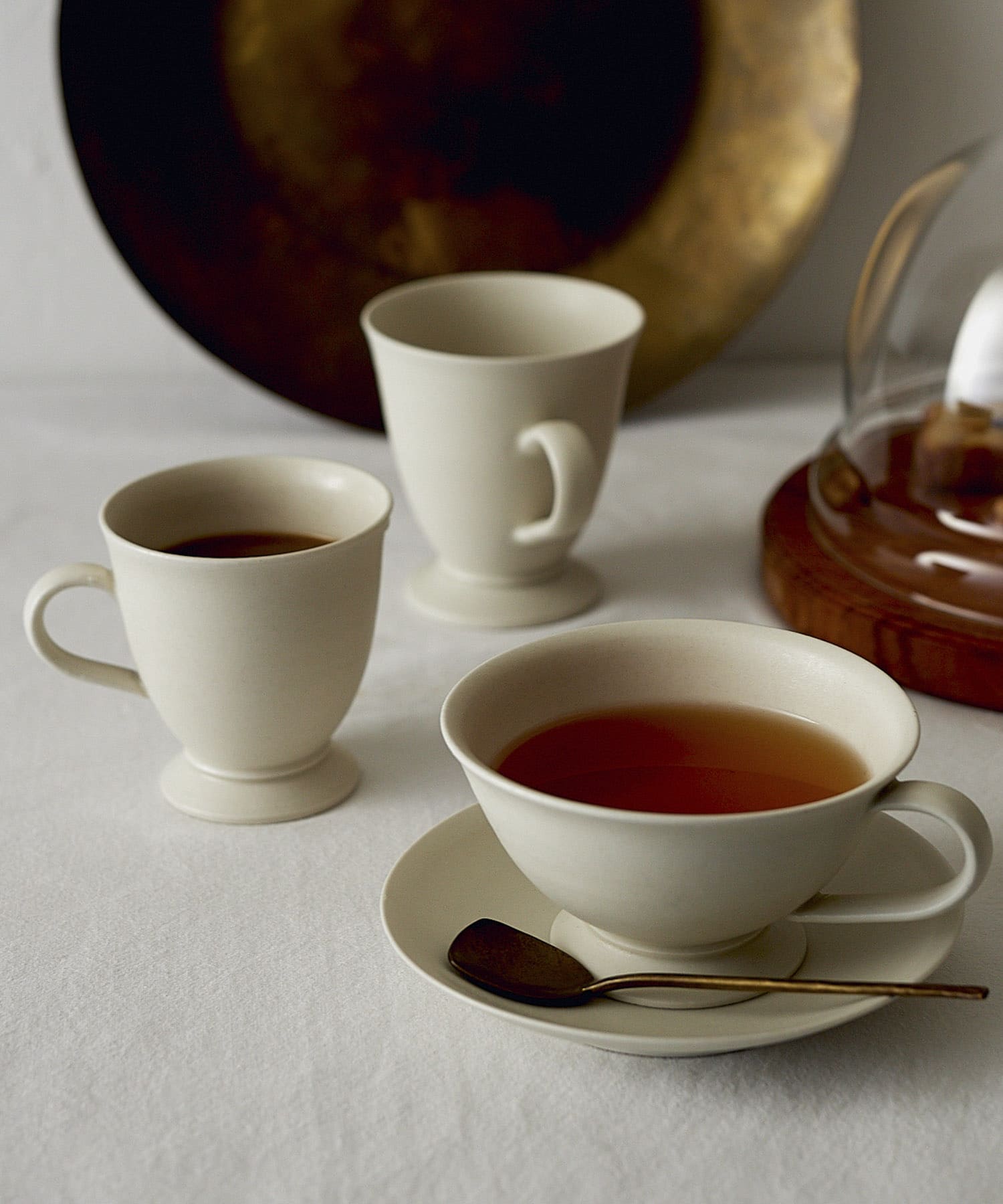 石松信彦　パール釉コーヒーカップ - -