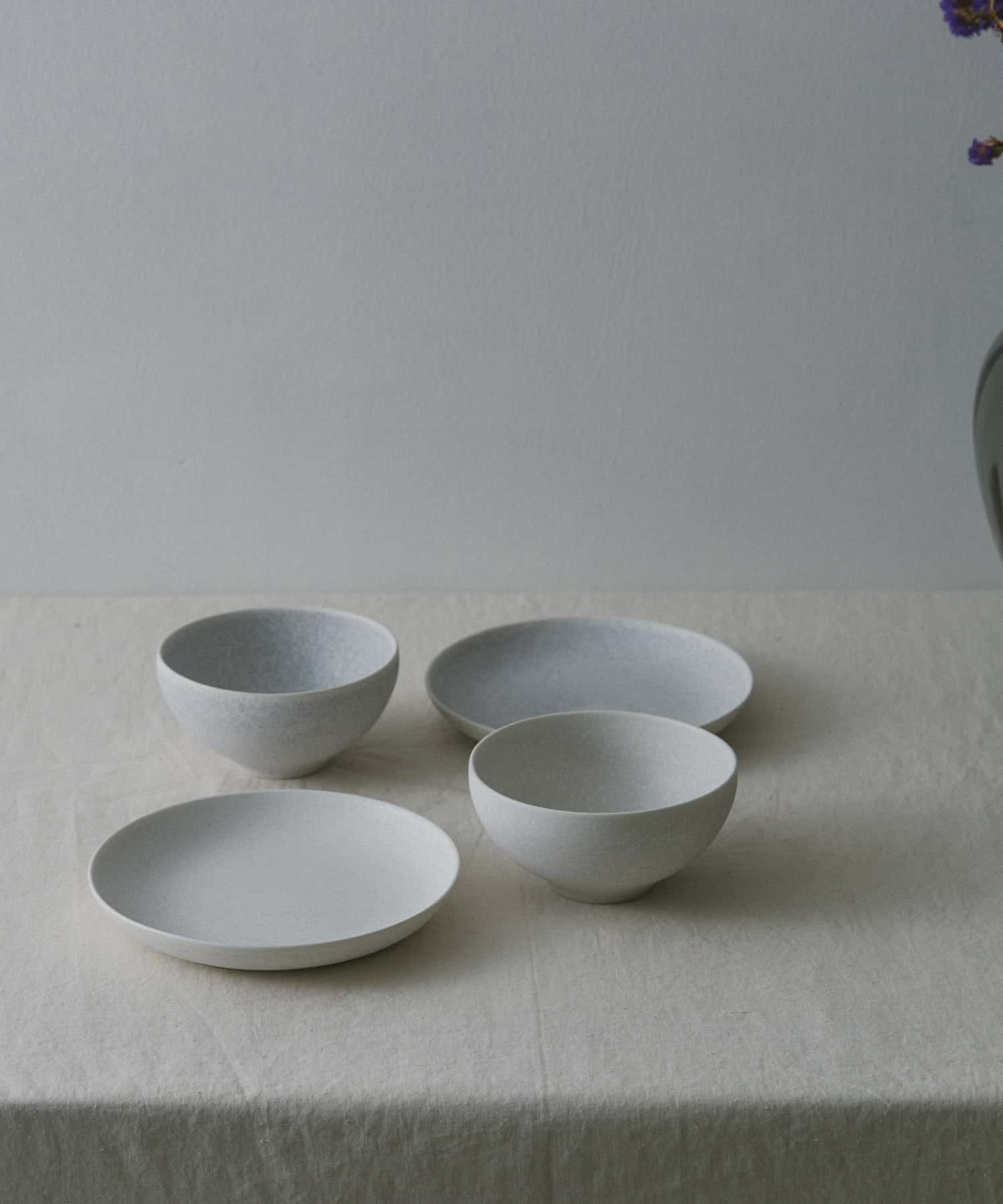 石松信彦　結晶釉プレート WHITE -