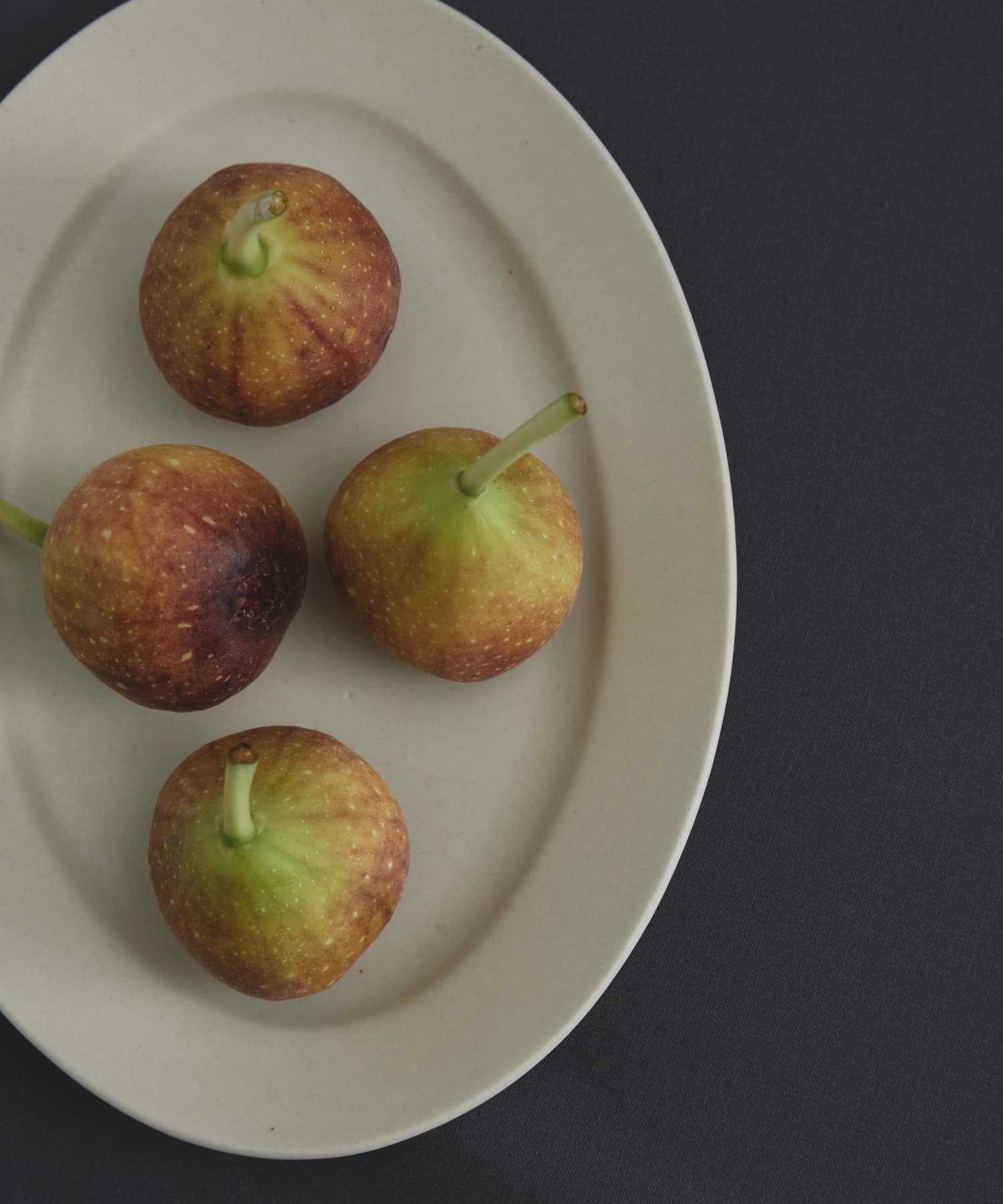 石松信彦　20th 古白釉 オーバル皿 M