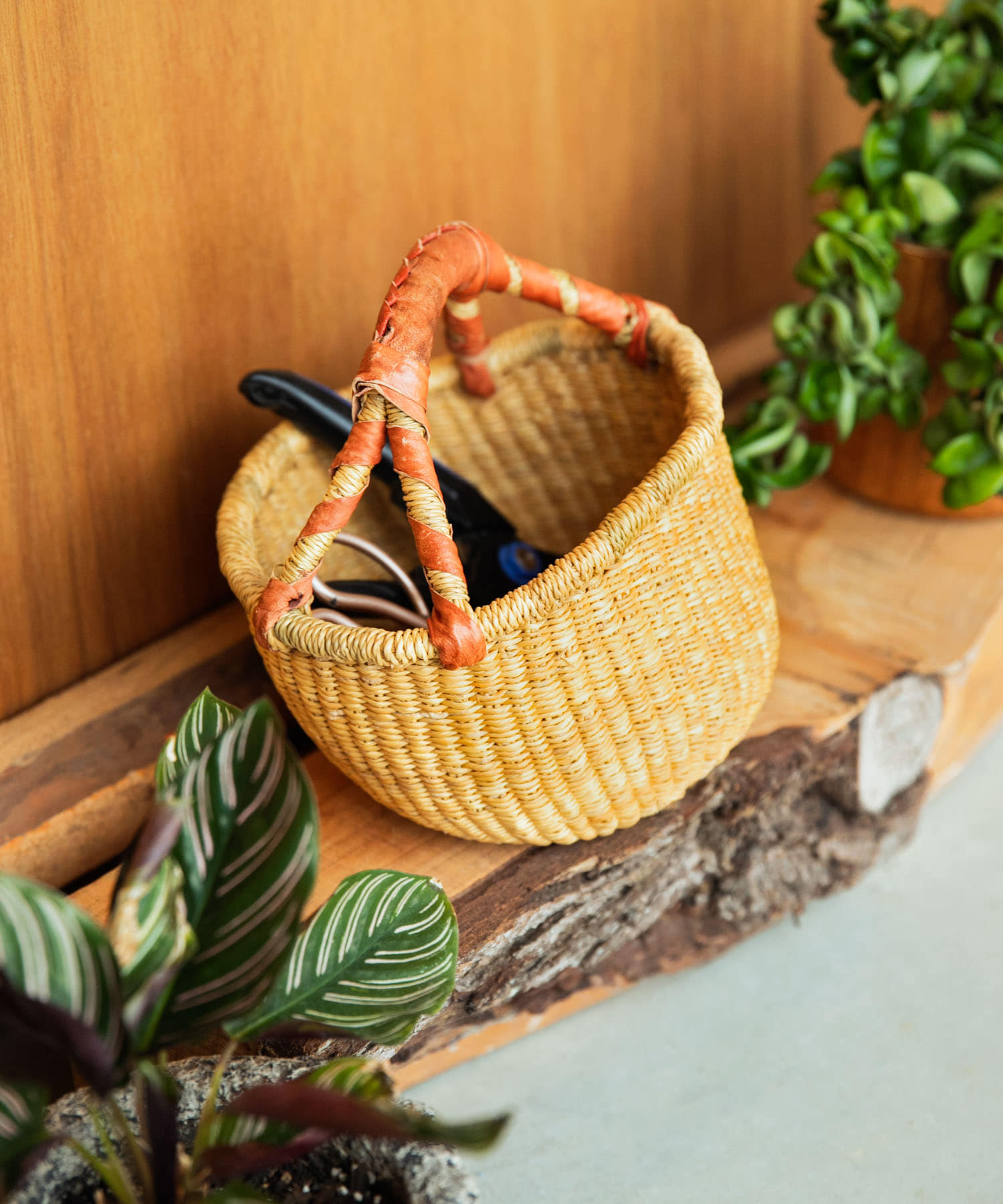 アフリカンスクエア ブルキナバスケットSS(XS 無地): インテリア