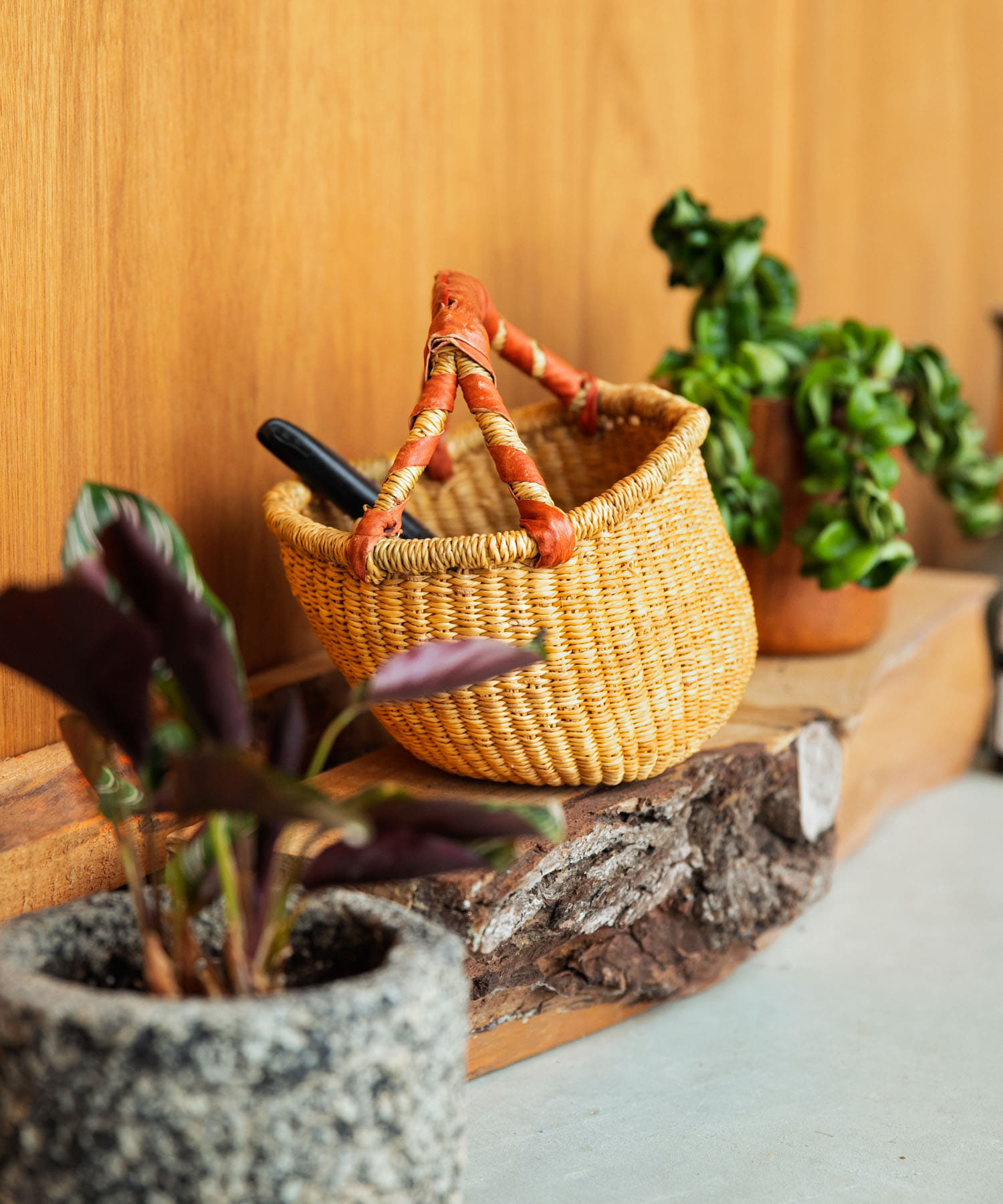 アフリカンスクエア ブルキナバスケットSS(XS 無地): インテリア