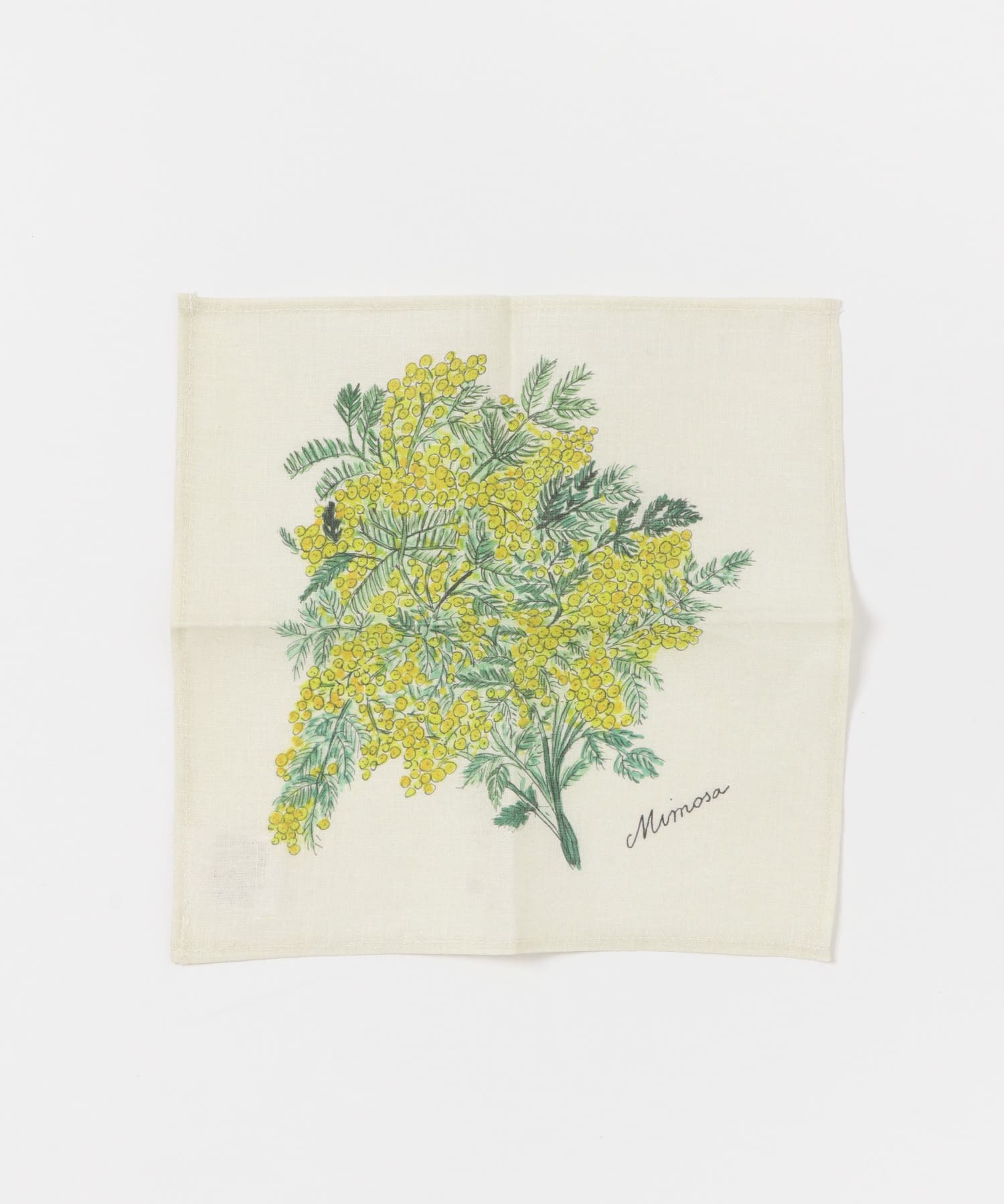 『WEB限定』fog linen work　ミニハンカチ ISABELLE BOINOT ミモザ -