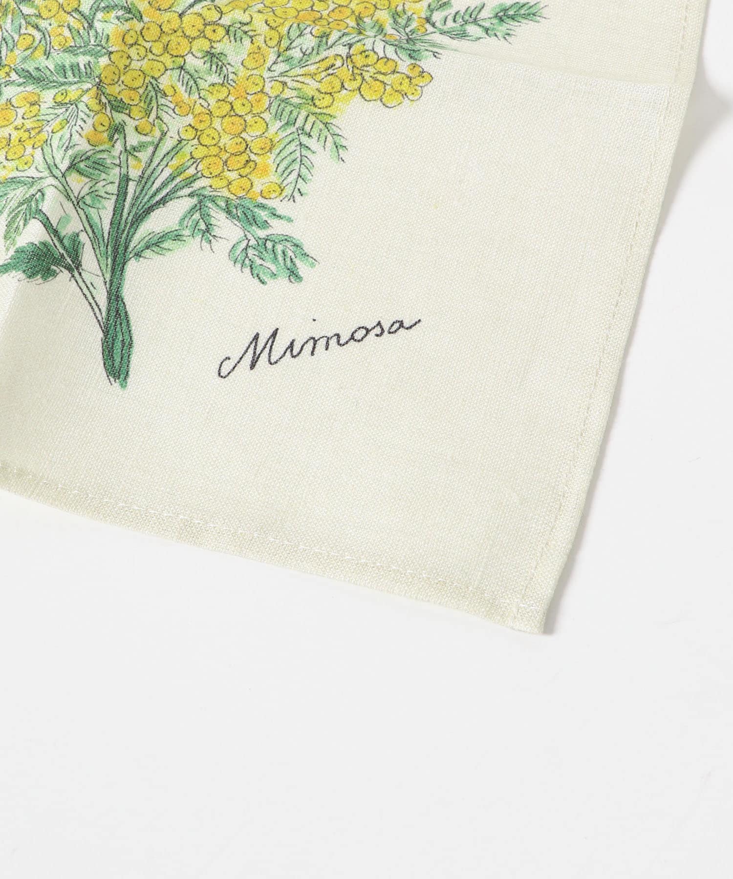 『WEB限定』fog linen work　ミニハンカチ ISABELLE BOINOT ミモザ -