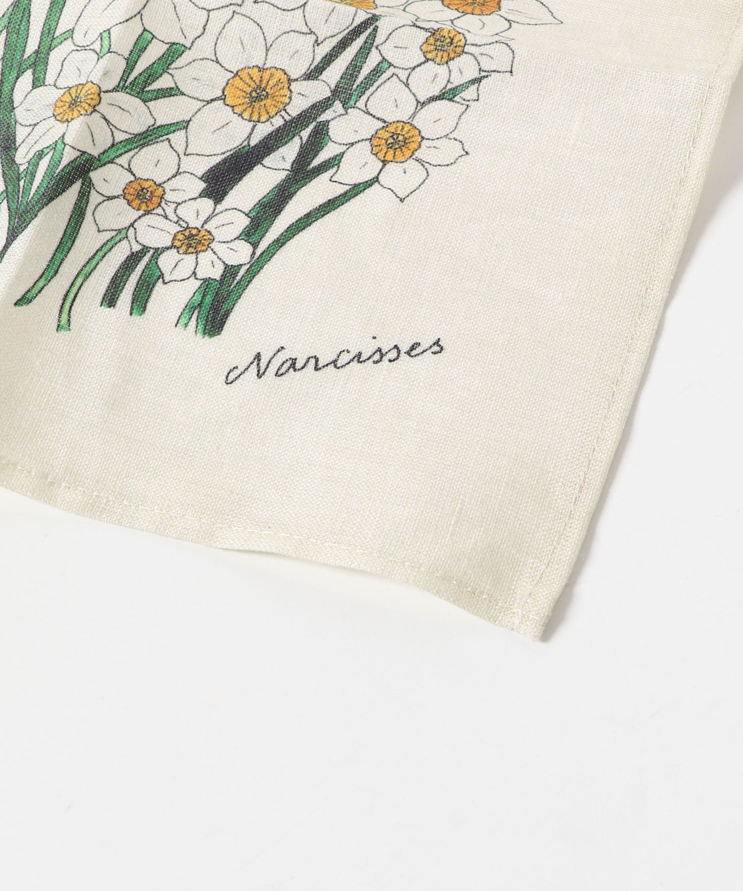 『WEB限定』fog linen work　ミニハンカチ ISABELLE BOINOT スイセン -