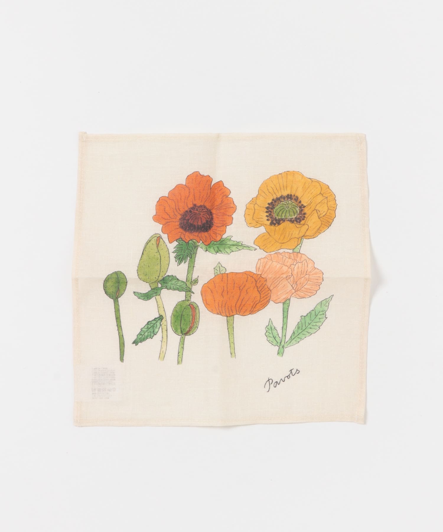 『WEB限定』fog linen work　ミニハンカチ ISABELLE BOINOT ポピー -