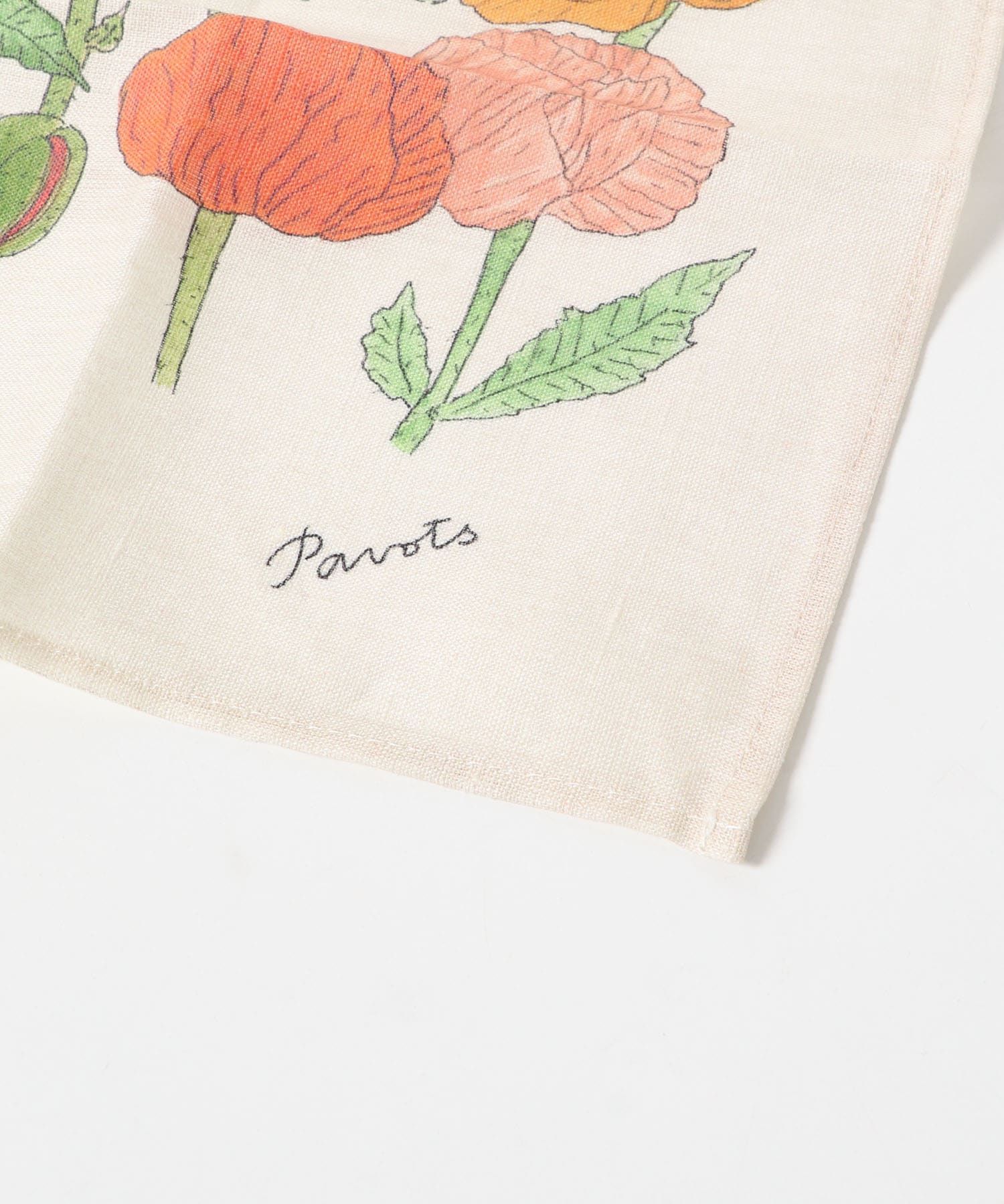 『WEB限定』fog linen work　ミニハンカチ ISABELLE BOINOT ポピー -