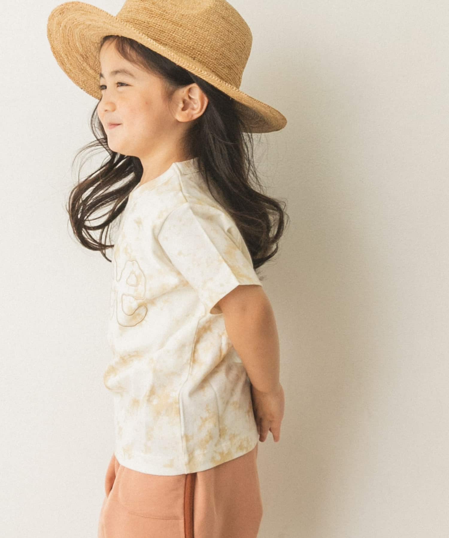 LEE KIDS　LOGO EMBROIDERY T-SHIRTS(KIDS) 別注BEIGE 110