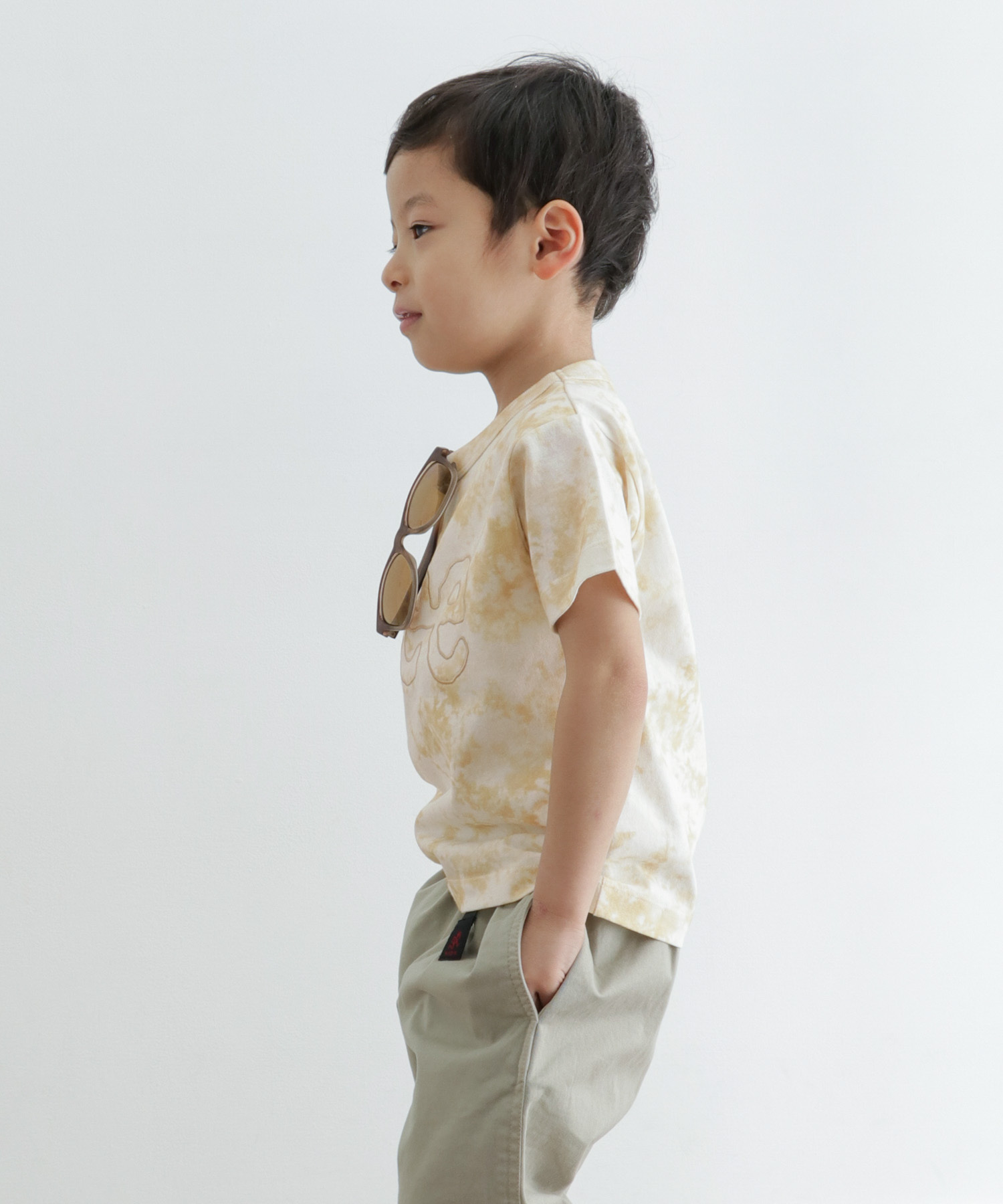LEE KIDS　LOGO EMBROIDERY T-SHIRTS(KIDS) 別注BEIGE 110