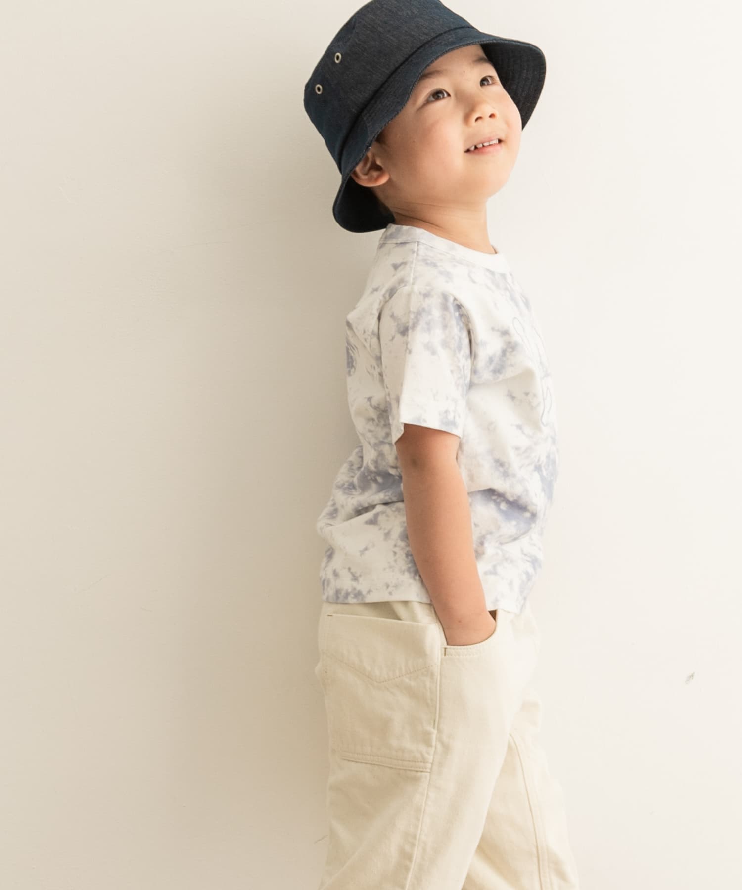 LEE KIDS　LOGO EMBROIDERY T-SHIRTS(KIDS) NAVY 110