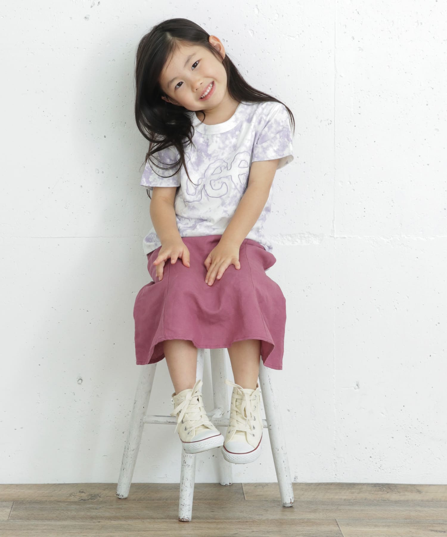 LEE KIDS　LOGO EMBROIDERY T-SHIRTS(KIDS) NAVY 110