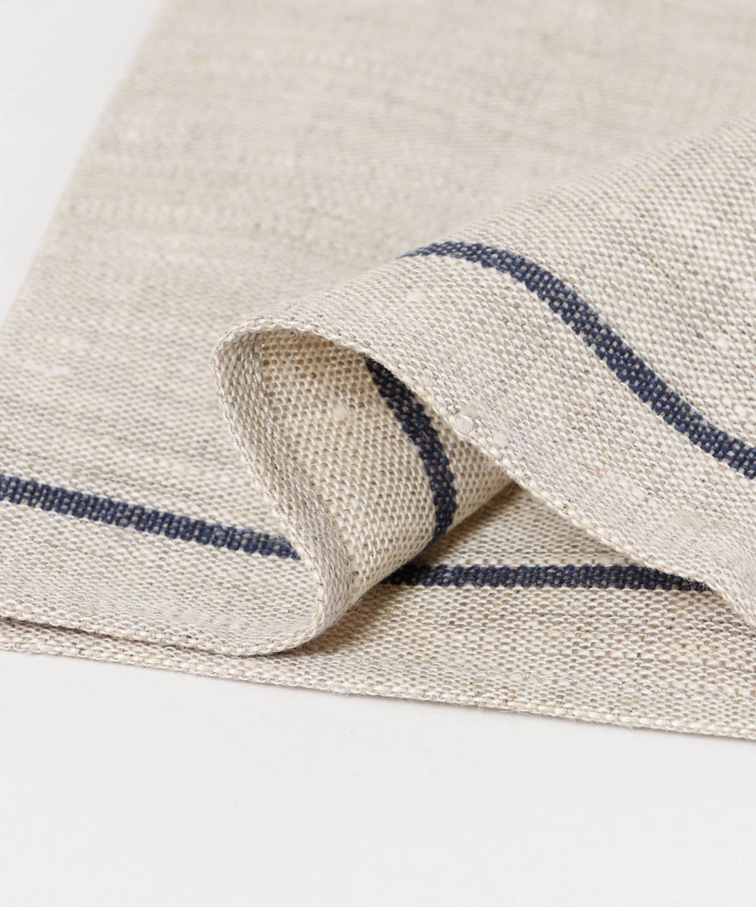 fog linen work　リネンラインキッチンクロス 厚地 ネイビー ネイビー -