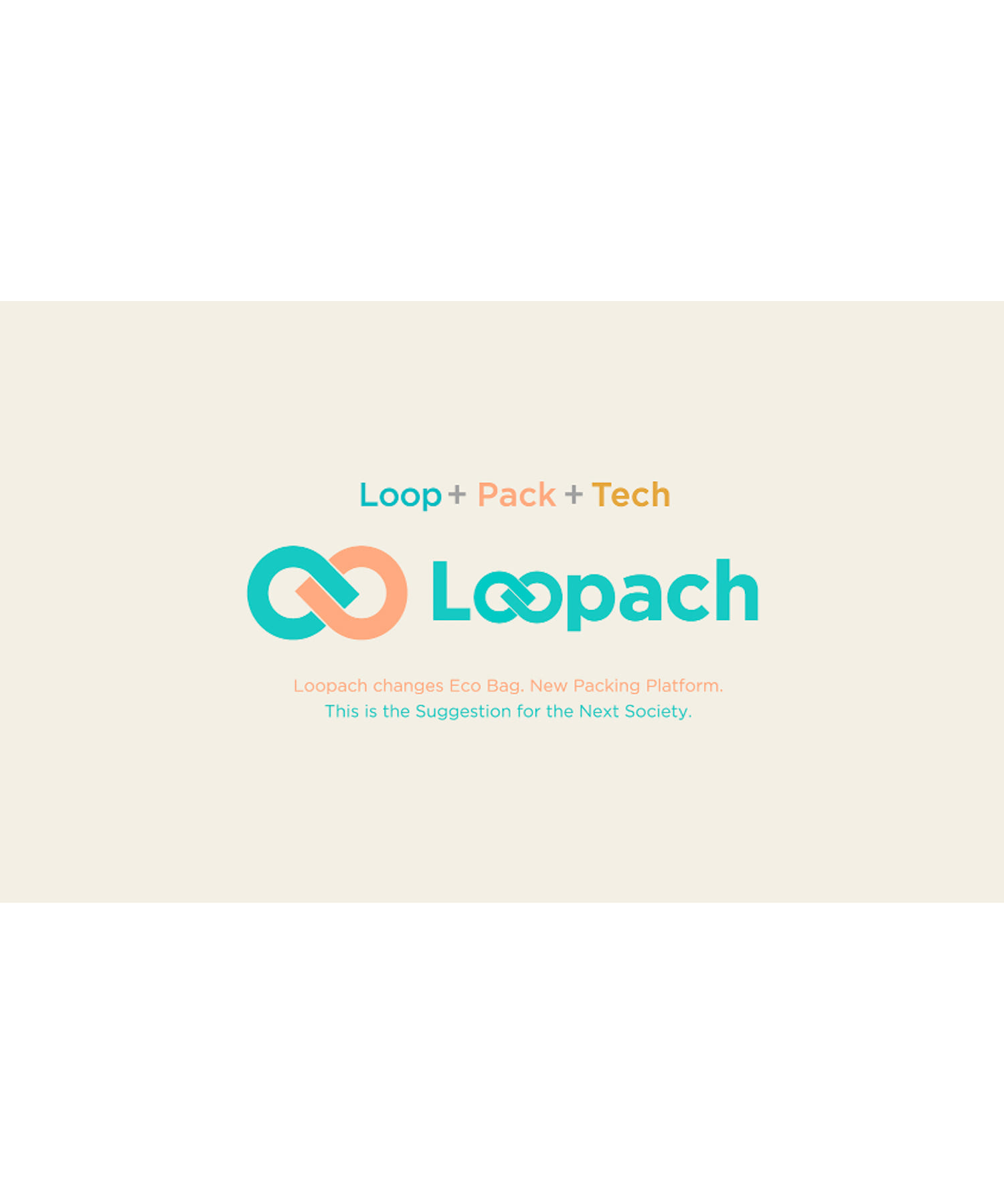 Loopach　Eco Bag S Onemile White S