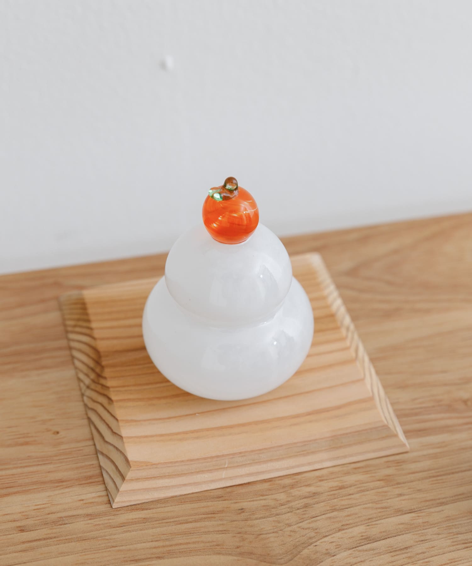 硝子屋 PRATO PINO　鏡餅 ホワイト M