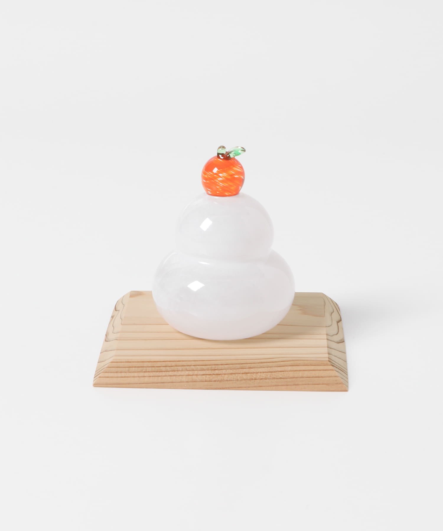 硝子屋 PRATO PINO　鏡餅 ホワイト M