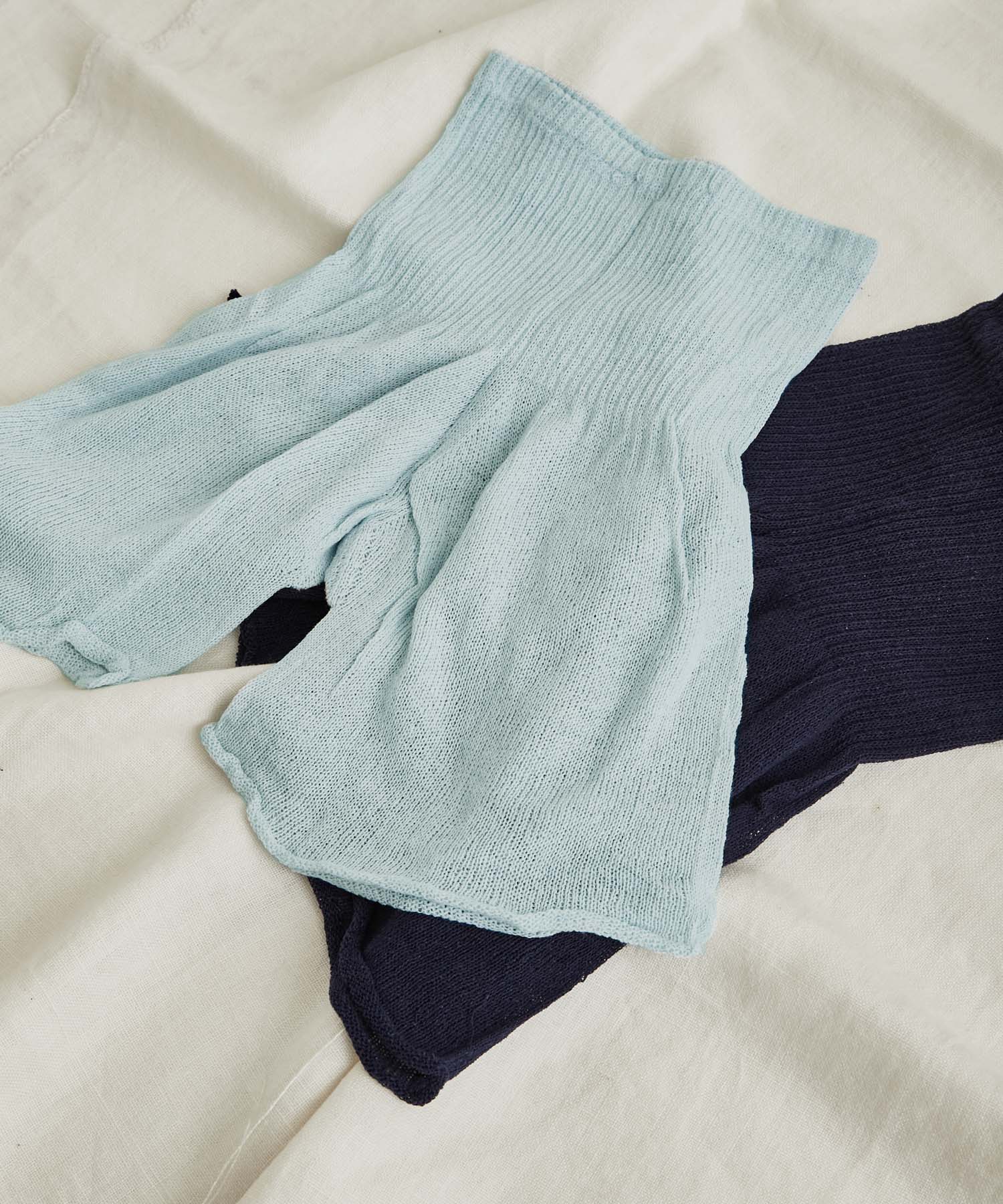 『WEB限定』meri ja kuu　2分丈インナーパンツシルク blue -