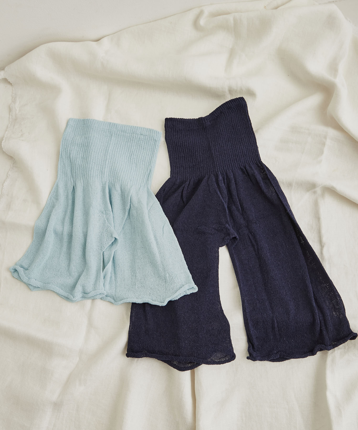 『WEB限定』meri ja kuu　4分丈インナーパンツシルク blue -