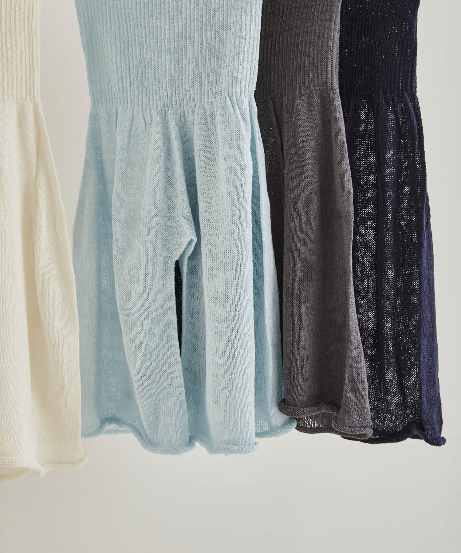 『WEB限定』meri ja kuu　4分丈インナーパンツシルク blue -