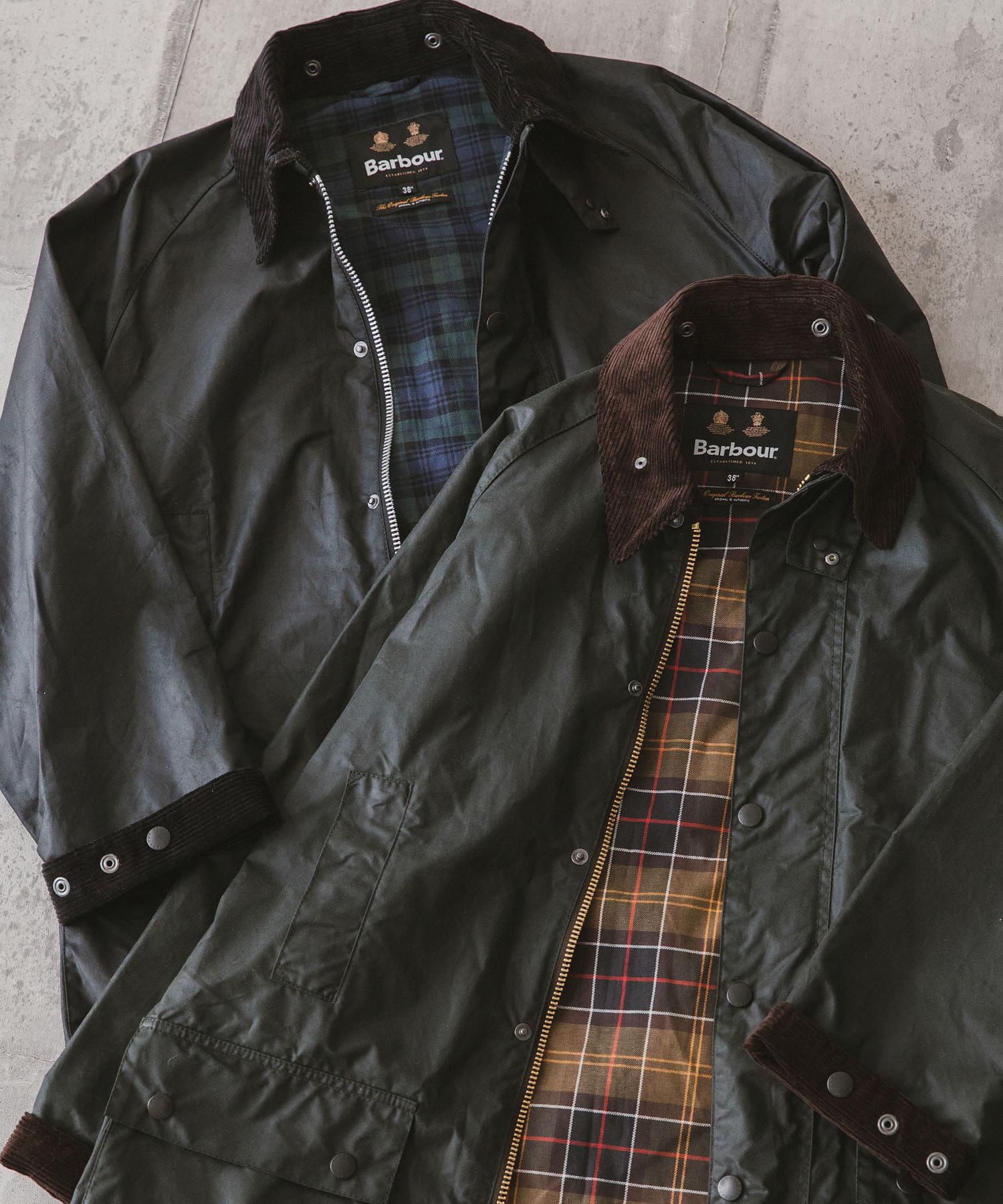 『別注』Barbour　OS WAX GAMEFAIR SAGE 36