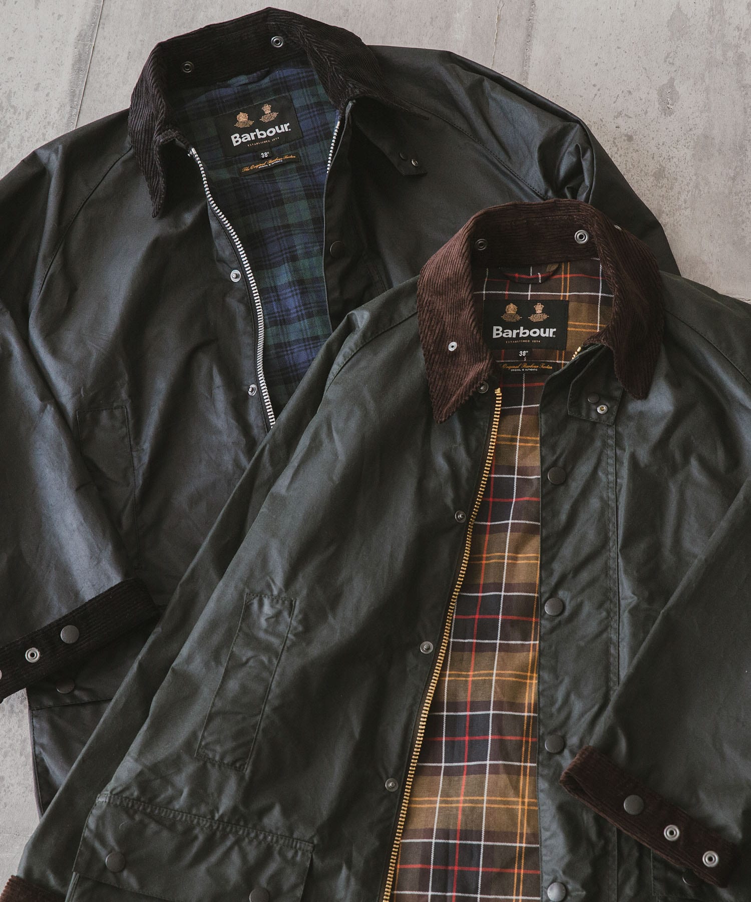 『別注』Barbour　OS WAX GAMEFAIR SAGE 36