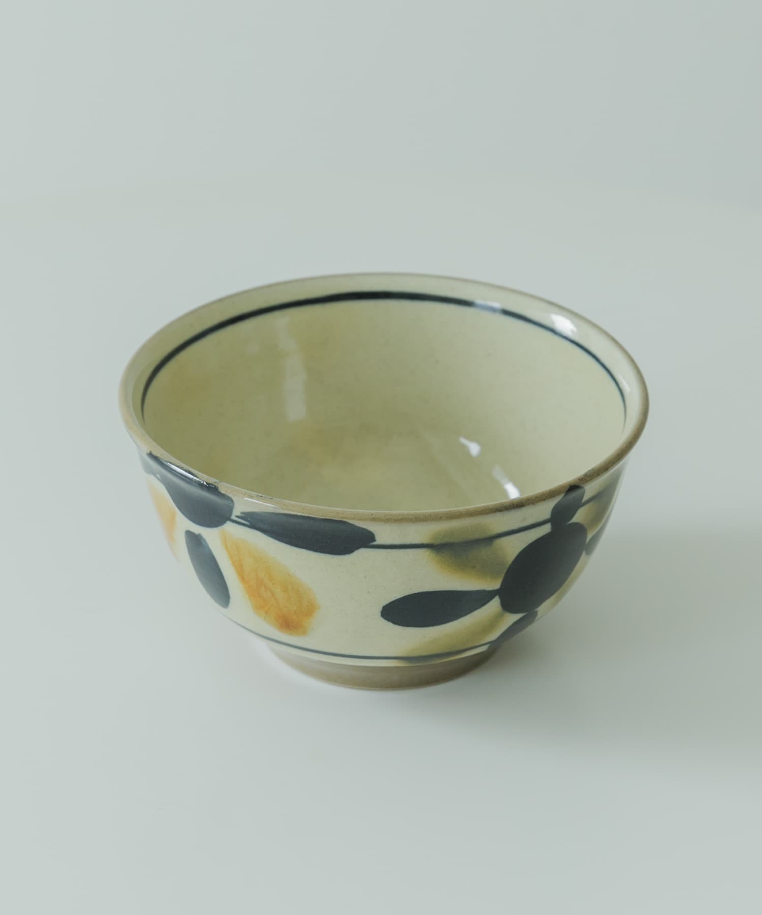 清窯　丼 三彩 -