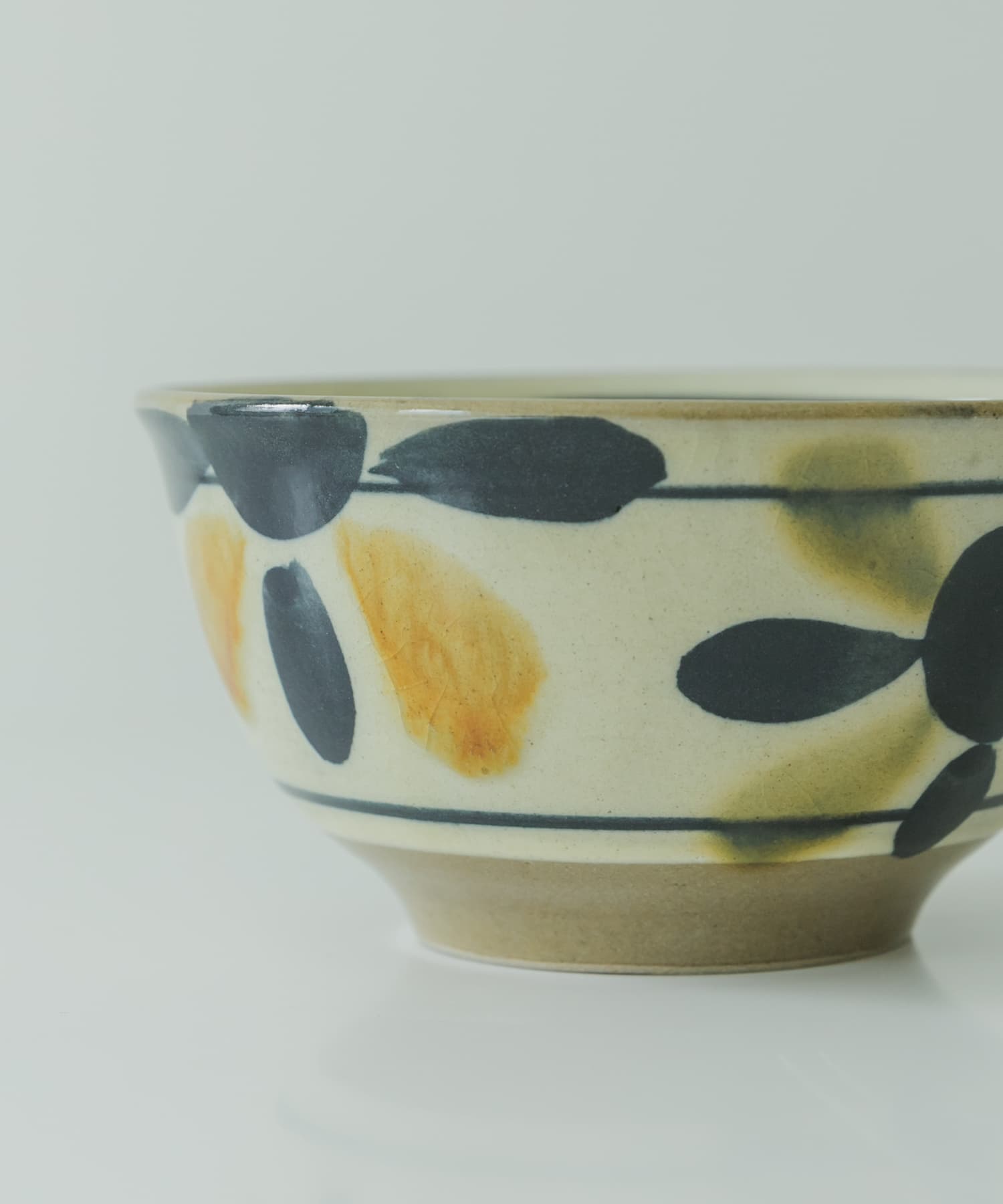 清窯　丼 三彩 -