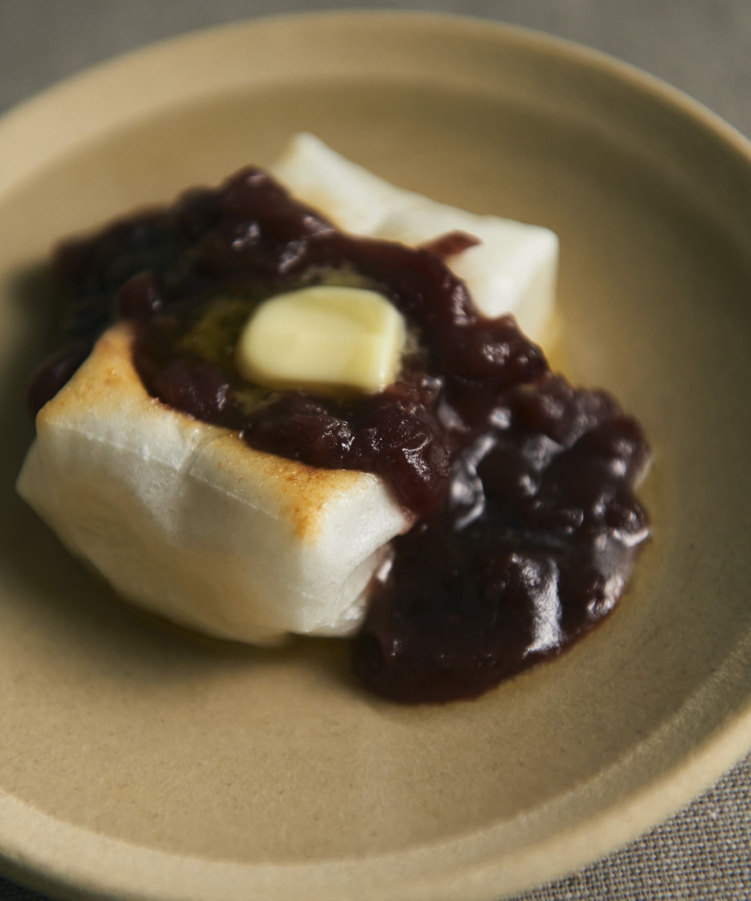 清窯　菓子皿 白茶 -