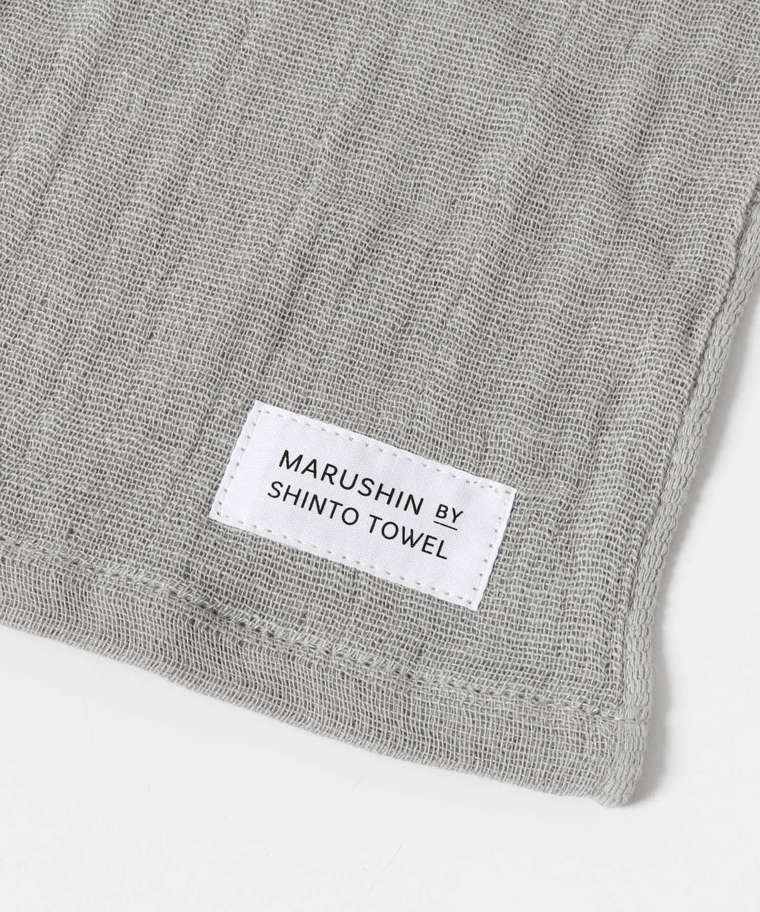 『WEB限定』MARUSHIN by SHINTO TOWEL　ランダムガーゼ ハンドタオル 2枚セット SA×GY -
