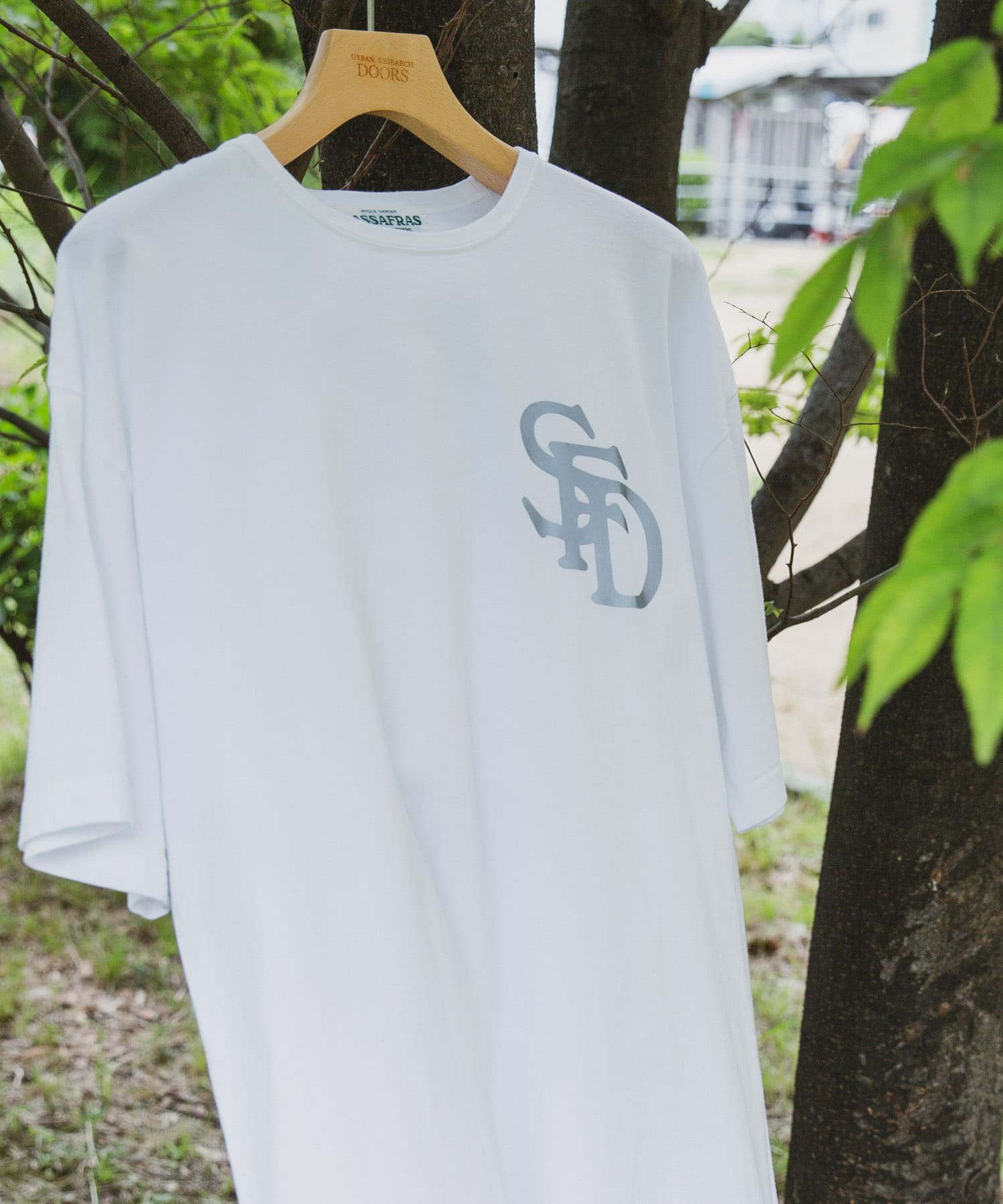 『別注』SASSAFRAS×DOORS　20th SFD Logo T-shirts 1/2 White M