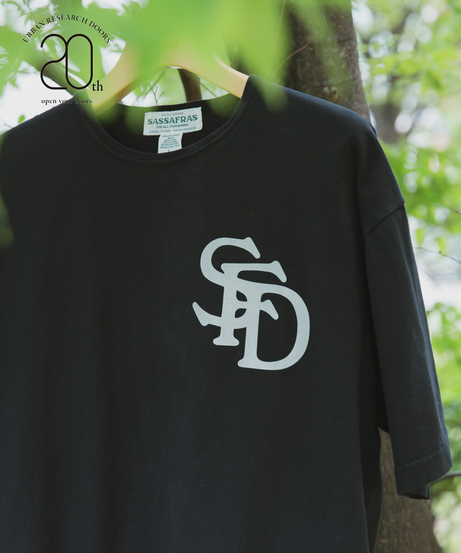 『別注』SASSAFRAS×DOORS　20th SFD Logo T-shirts 1/2 Black M