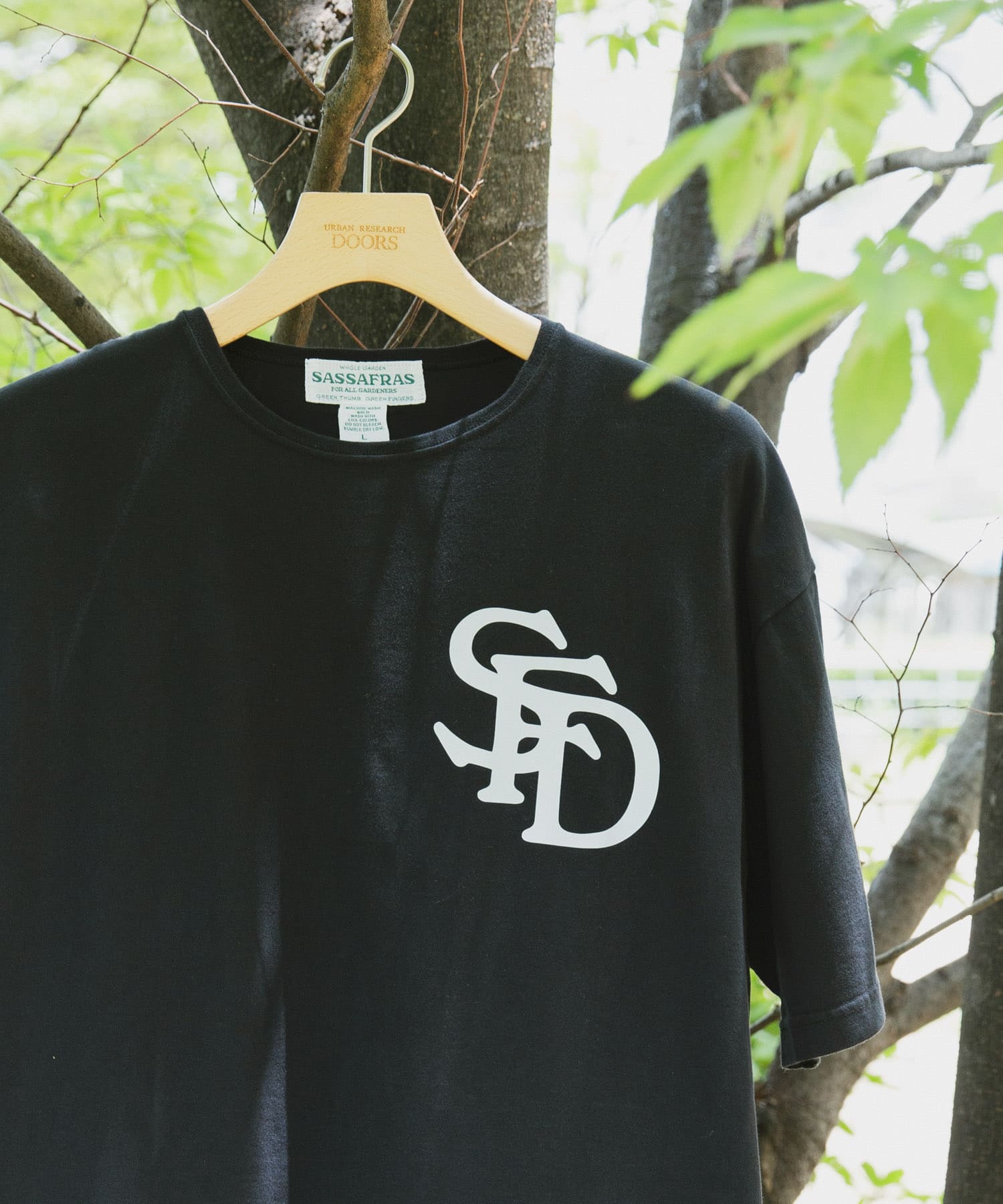 『別注』SASSAFRAS×DOORS　20th SFD Logo T-shirts 1/2 Black M