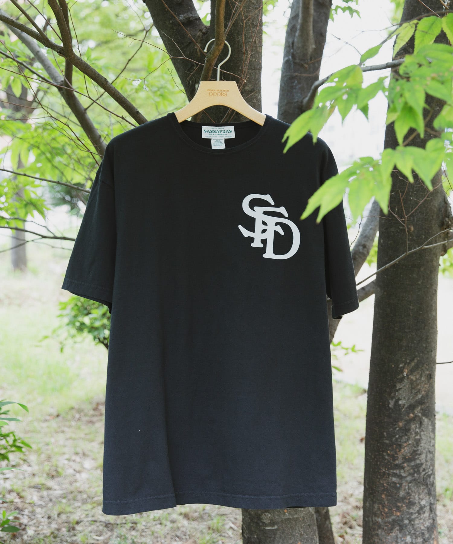 『別注』SASSAFRAS×DOORS　20th SFD Logo T-shirts 1/2 Black M