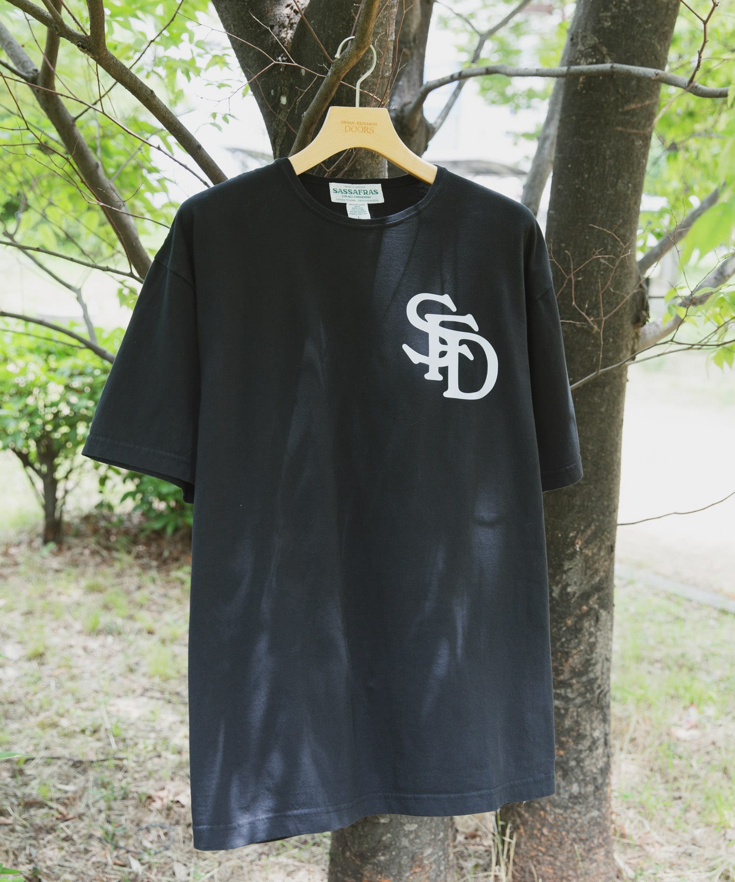 『別注』SASSAFRAS×DOORS　20th SFD Logo T-shirts 1/2 Black M