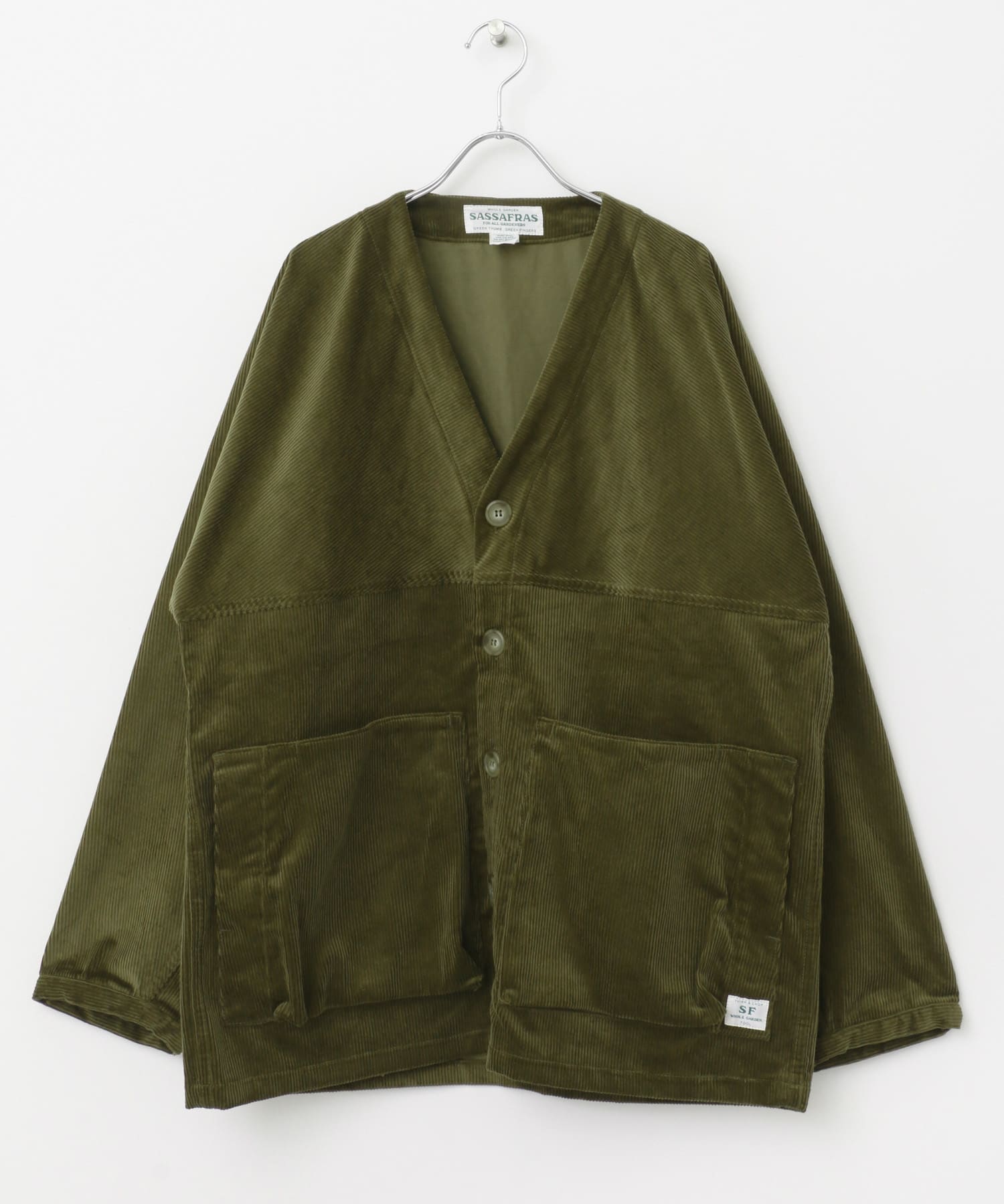 SASSAFRAS　Digs Crew Carde Jacket Olive S