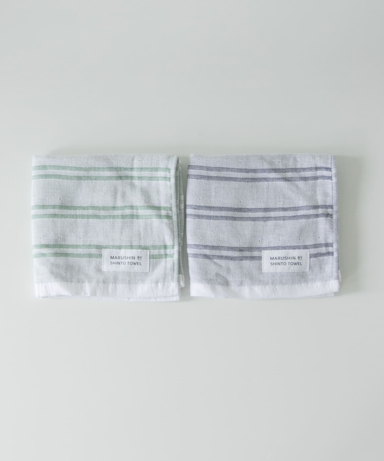 『WEB限定』MARUSHIN by SHINTO TOWEL　シマ ハンドタオル 2枚セット AS×AR -