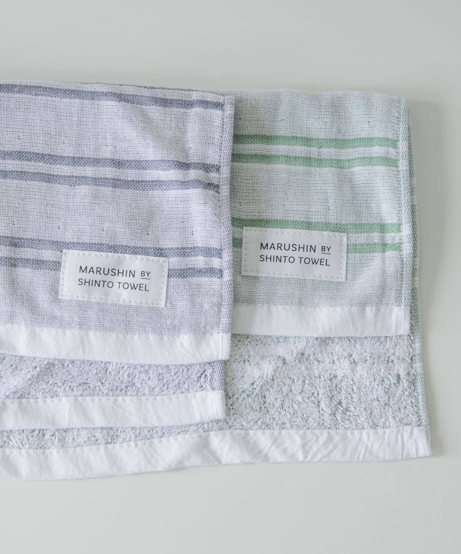『WEB限定』MARUSHIN by SHINTO TOWEL　シマ ハンドタオル 2枚セット AS×AR -