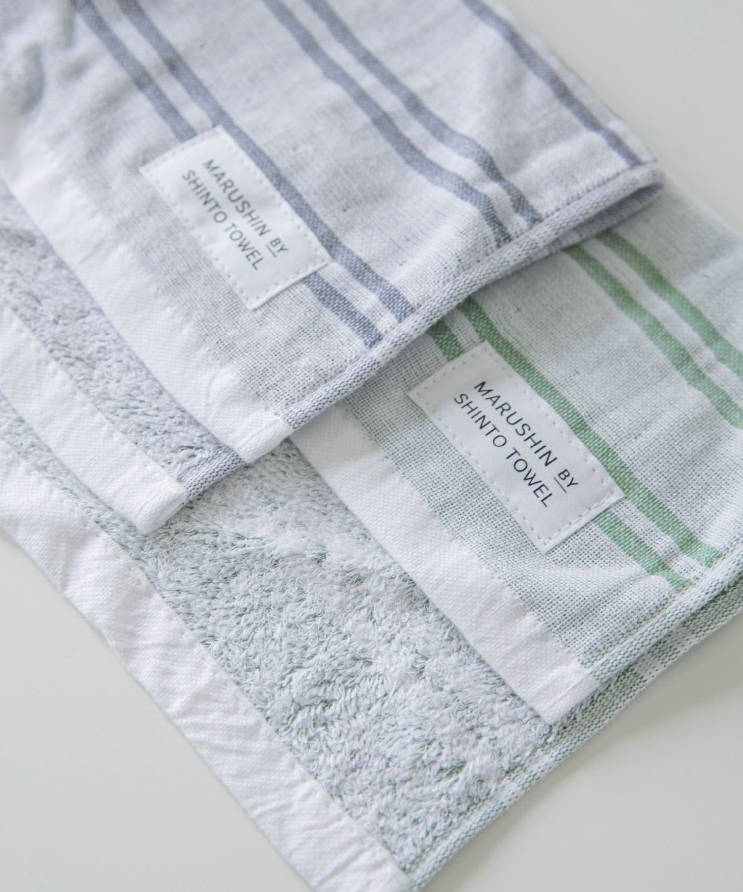 『WEB限定』MARUSHIN by SHINTO TOWEL　シマ ハンドタオル 2枚セット AS×AR -