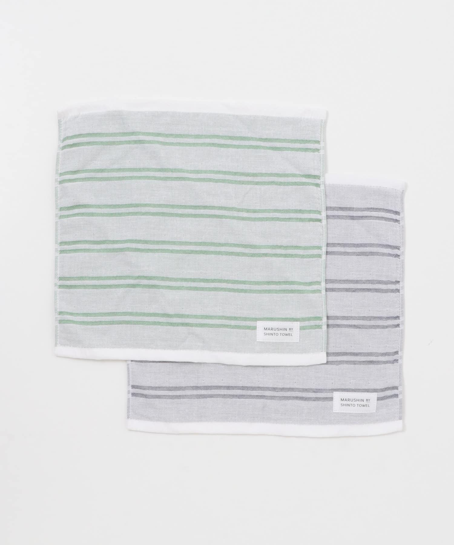 『WEB限定』MARUSHIN by SHINTO TOWEL　シマ ハンドタオル 2枚セット AS×AR -
