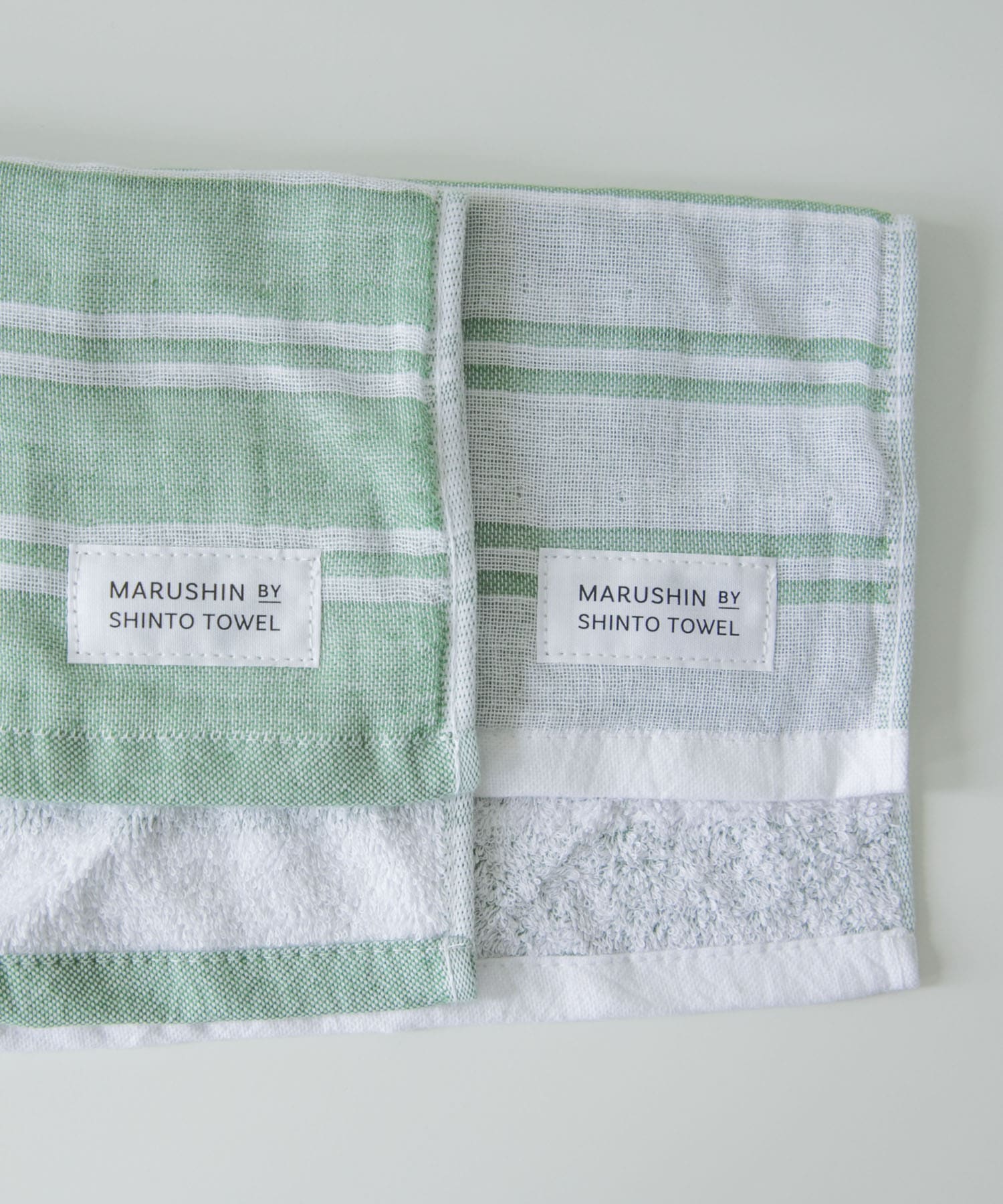 『WEB限定』MARUSHIN by SHINTO TOWEL　シマ ハンドタオル 2枚セット AF×BF -
