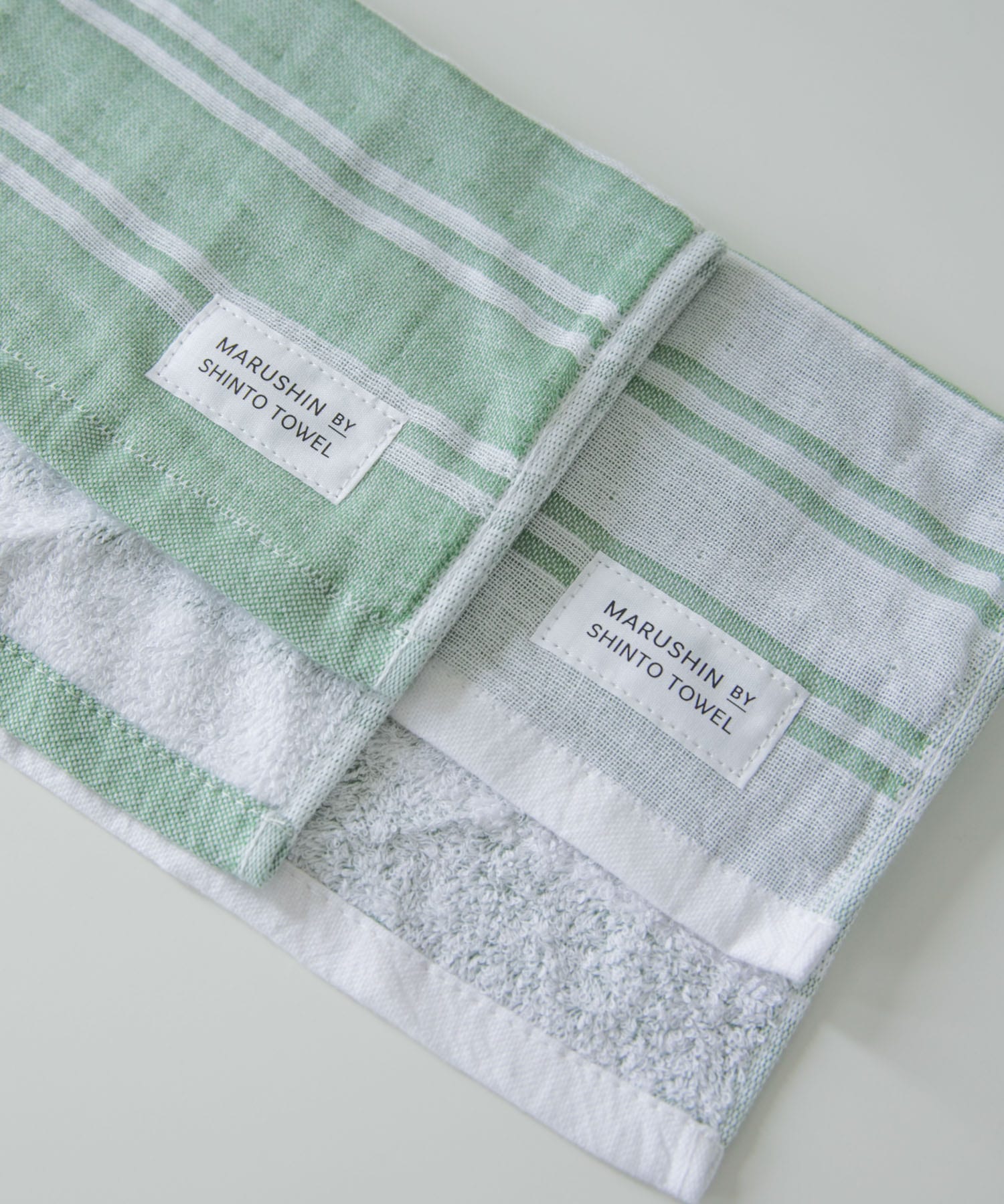 『WEB限定』MARUSHIN by SHINTO TOWEL　シマ ハンドタオル 2枚セット AF×BF -